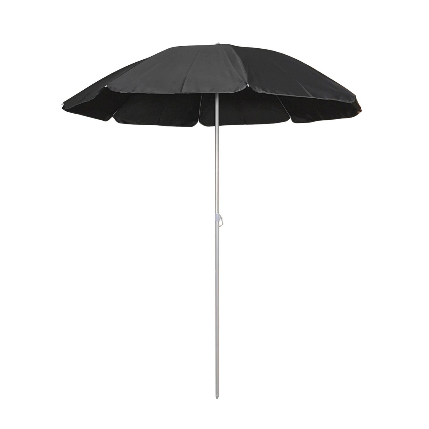 1.94m Lightweight Garden Parasol with Black Canopy