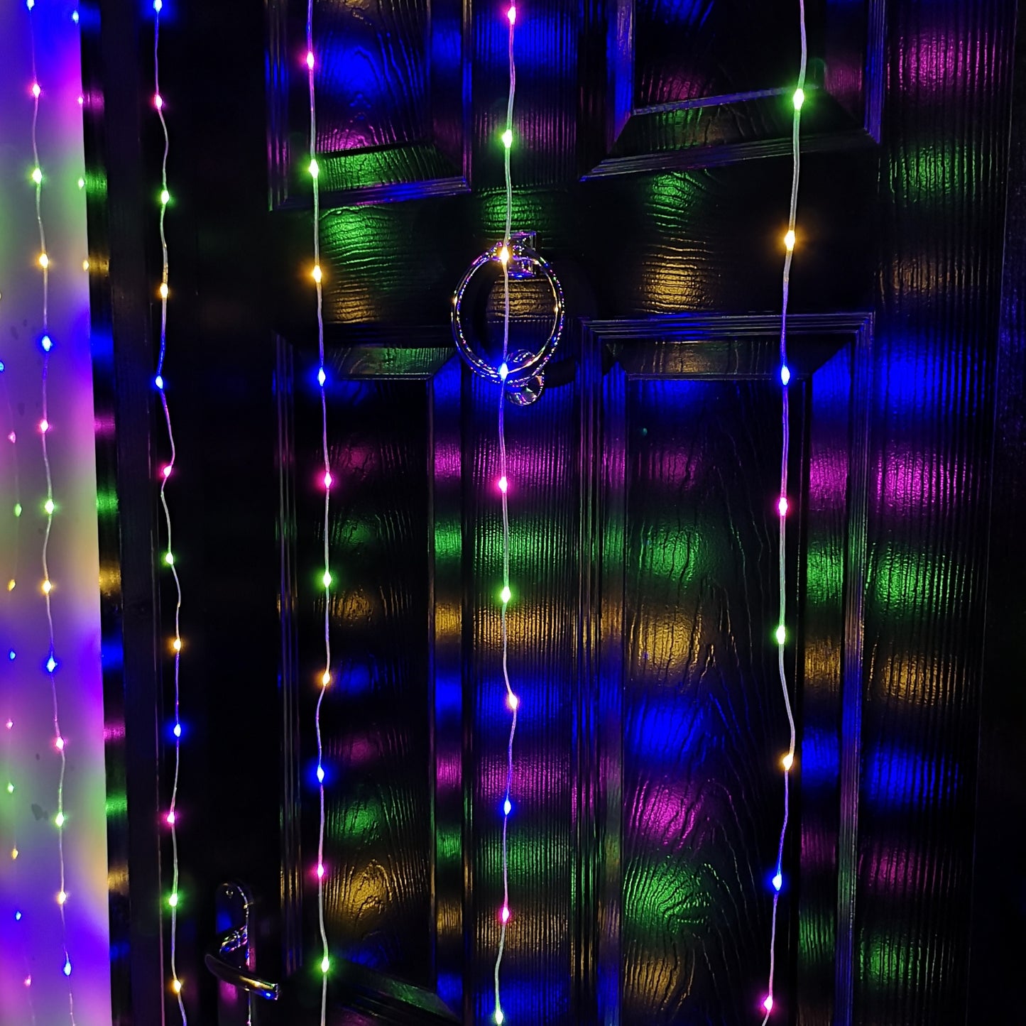 2.1m 300 LED Indoor Outdoor Party Curtain Christmas Lights in Multi-Coloured