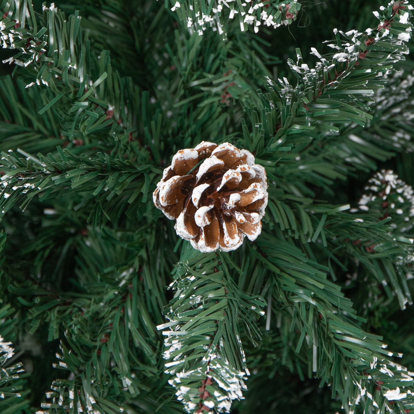 5ft (1.5m) Tall Rocky Mountain Pine Christmas Tree with 526 Snow Tipped Branches & Pinecones