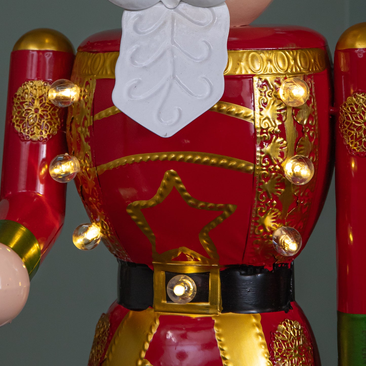 80cm Light Up Nutcracker Soldier LED Christmas Wooden Ornament Home Decoration