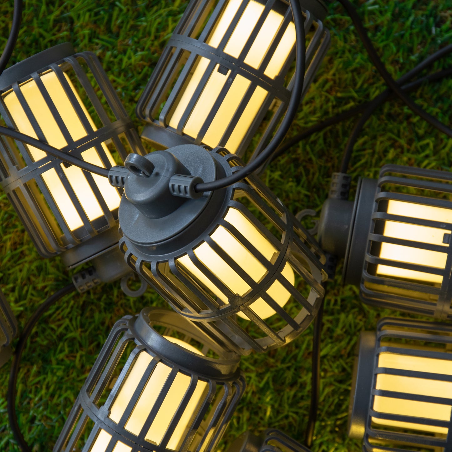 4.5m Set of 10 Connectable Urbane String Lights with Warm White LEDs