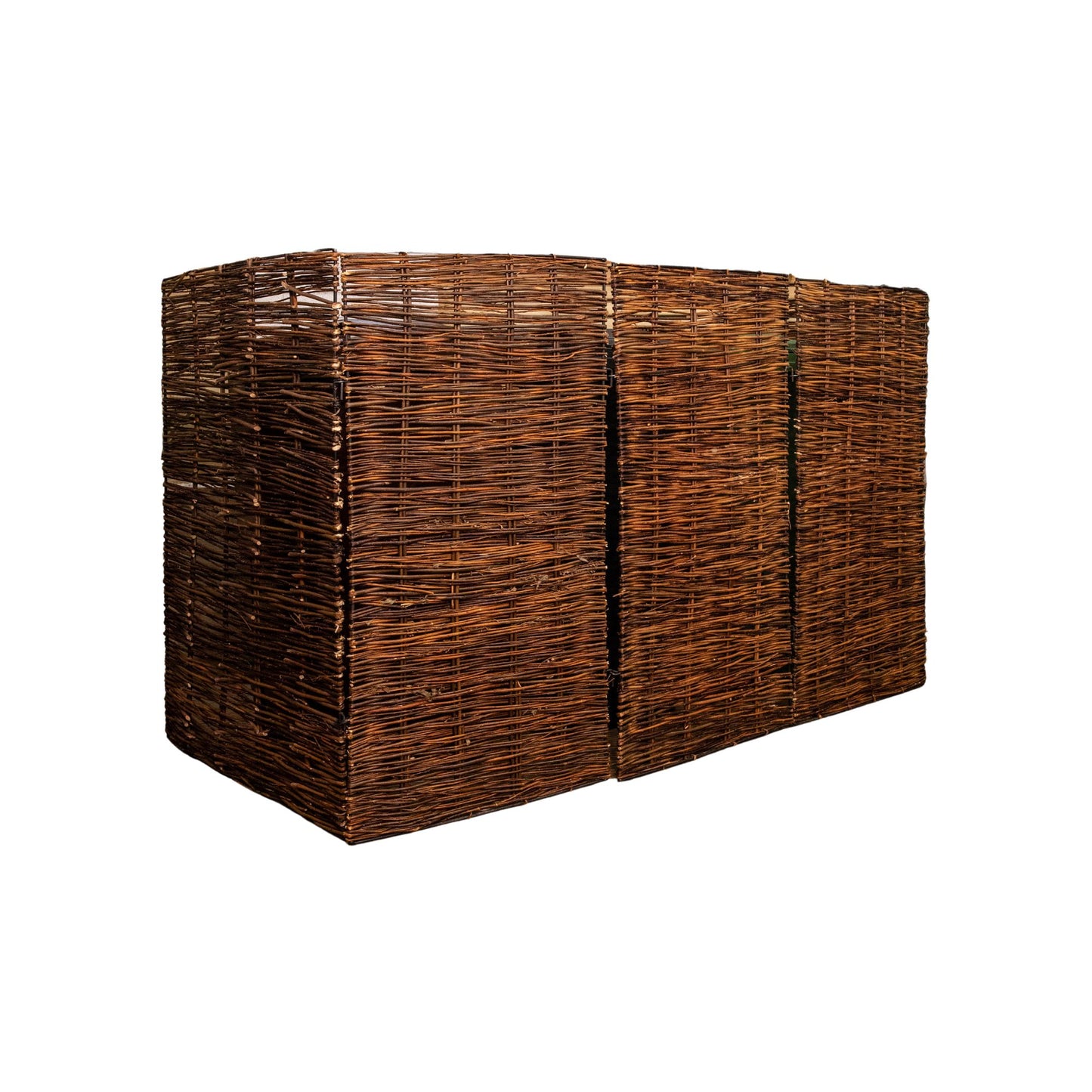 Factory Seconds: 1.16m x 1.83m Triple Garden Patio Willow Wheelie Bin Screen Hideaway
