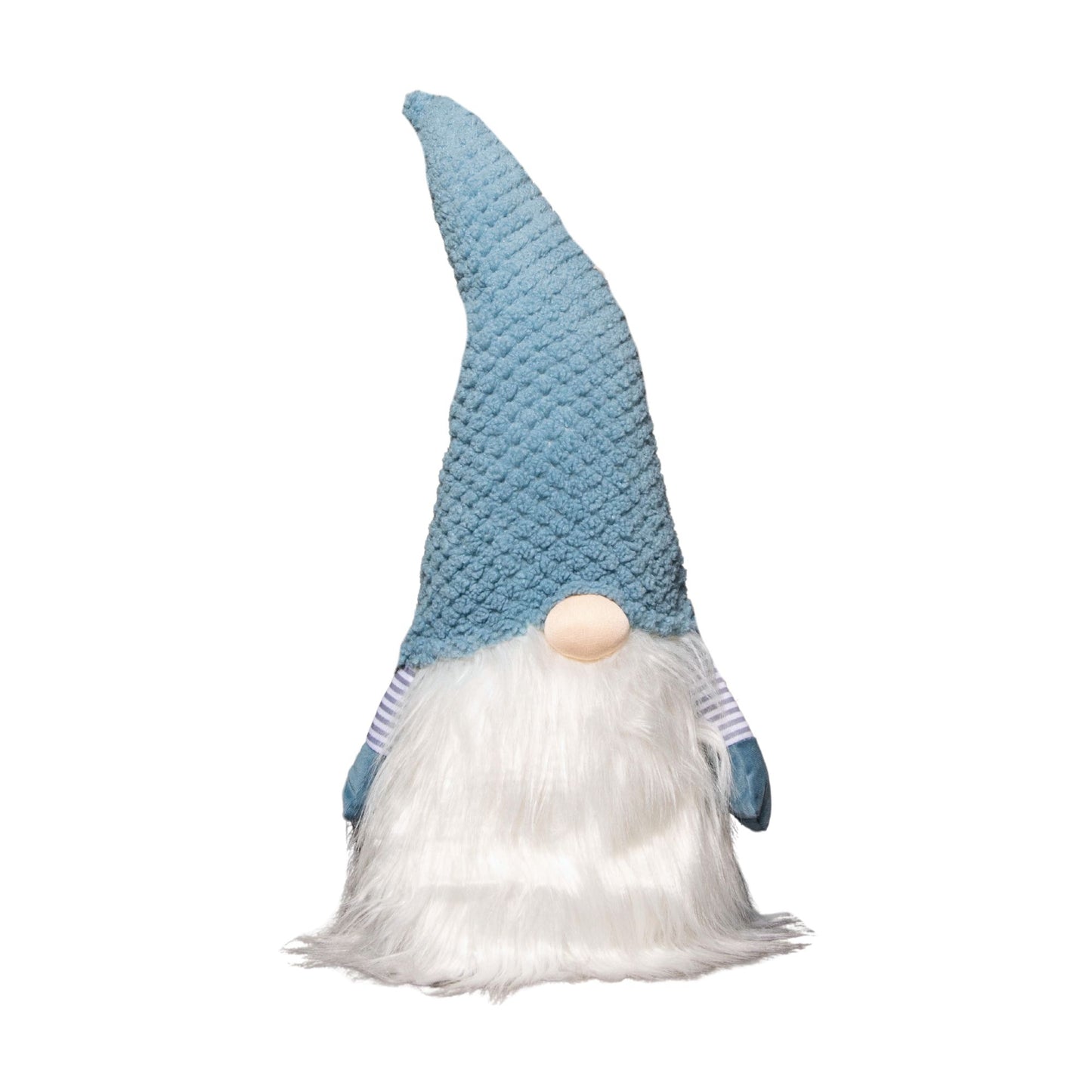 65cm Blue Sitting Christmas Gonk Decoration with Knitted Hat