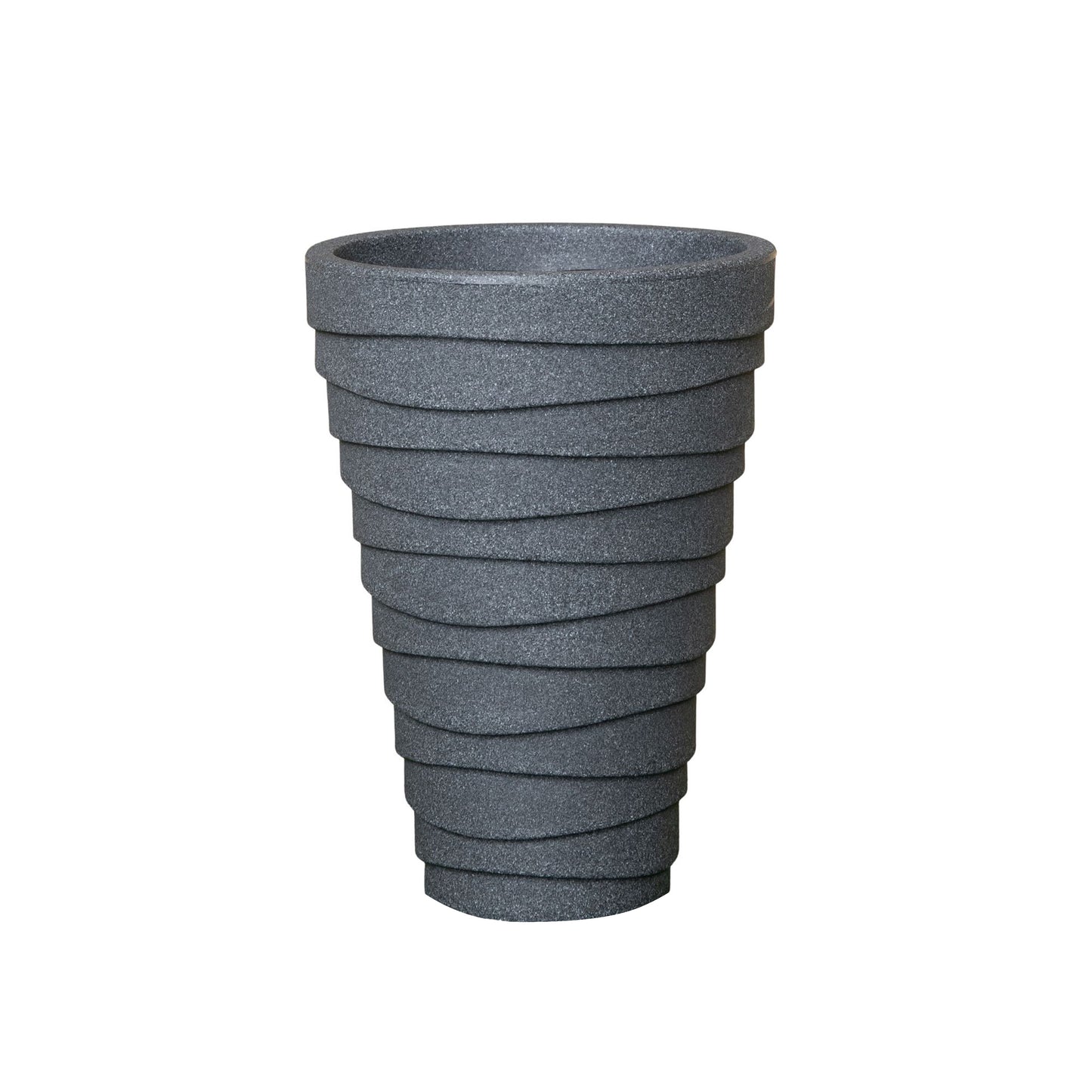 33cm Large Trojan Garden Plant Pot in Dark Grey