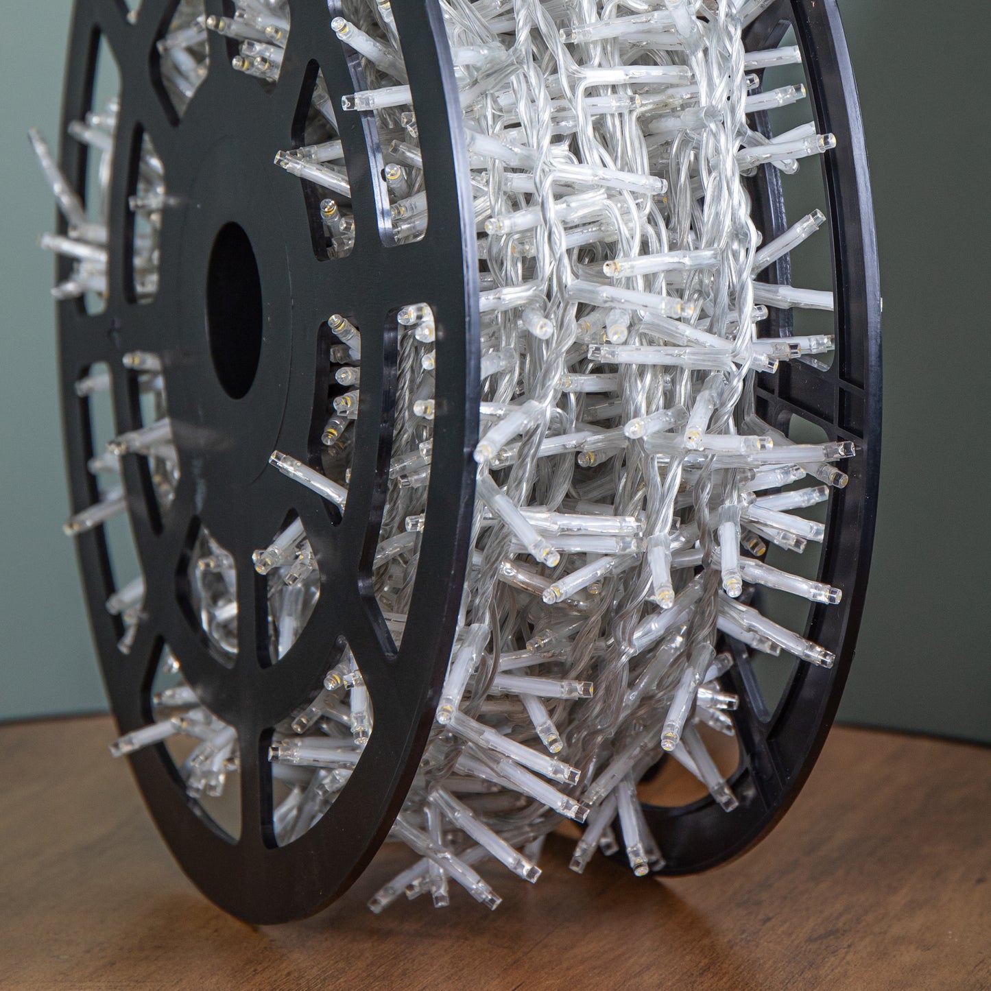 26cm x 9cm Black Plastic Christmas String Light Storage Reel