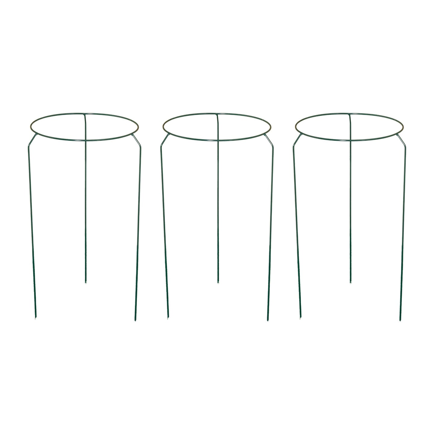 Pack of 3 Tom Chambers Urban Metal Herbaceous Garden Plant Support Ring Medium 30cm x 50cm