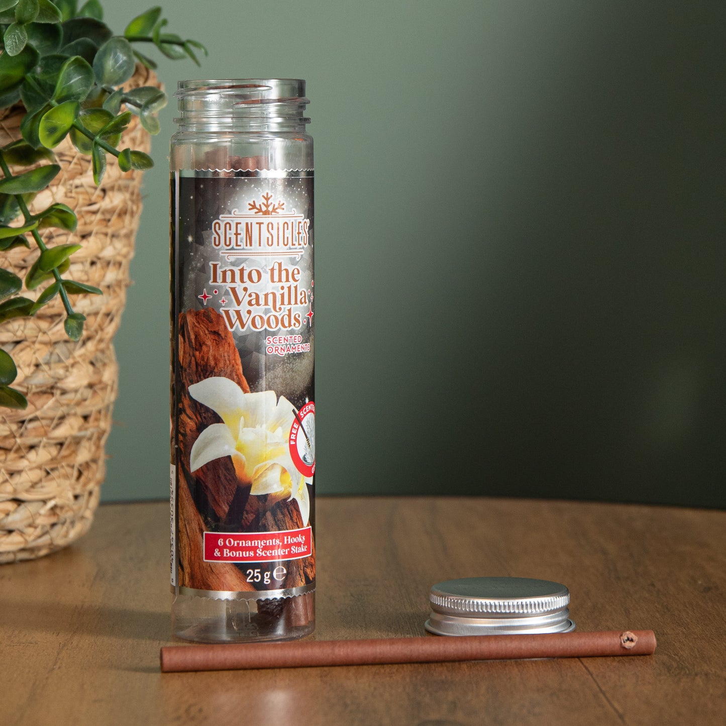 25g Into The Vanilla Woods Scented Christmas Scentsicles with 6 Hanging Hooks