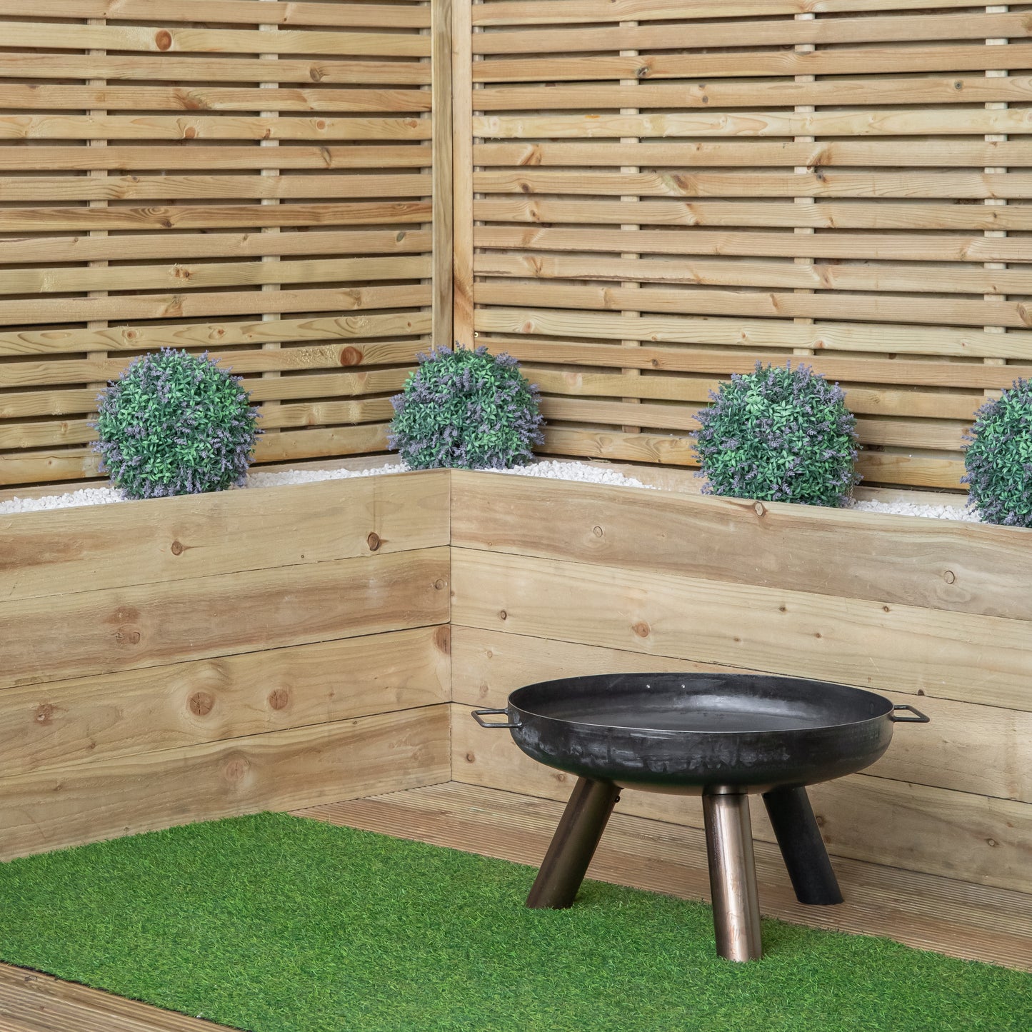 35cm Black Steel Primo Caldera Outdoor Garden Fire Pit