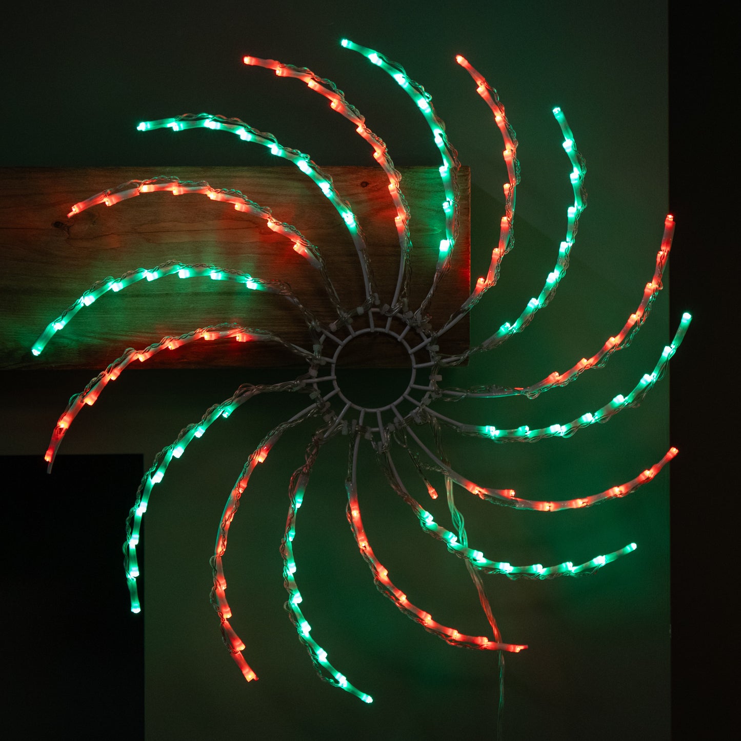 50cm Light up Christmas Spinner Decoration with 128 Red and Green LEDs