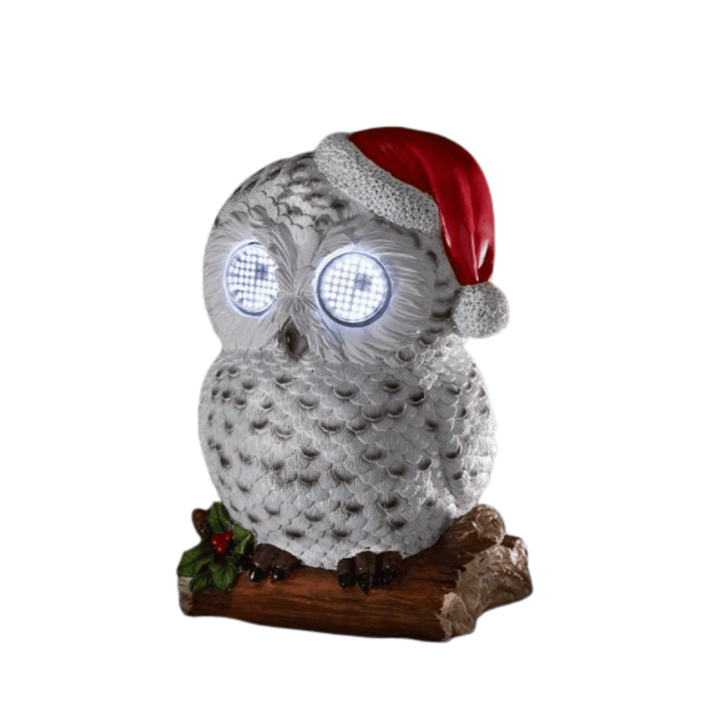 25cm Battery Operated Outdoor Blinkin' Snowy Christmas Owl with White LEDs & Timer Function