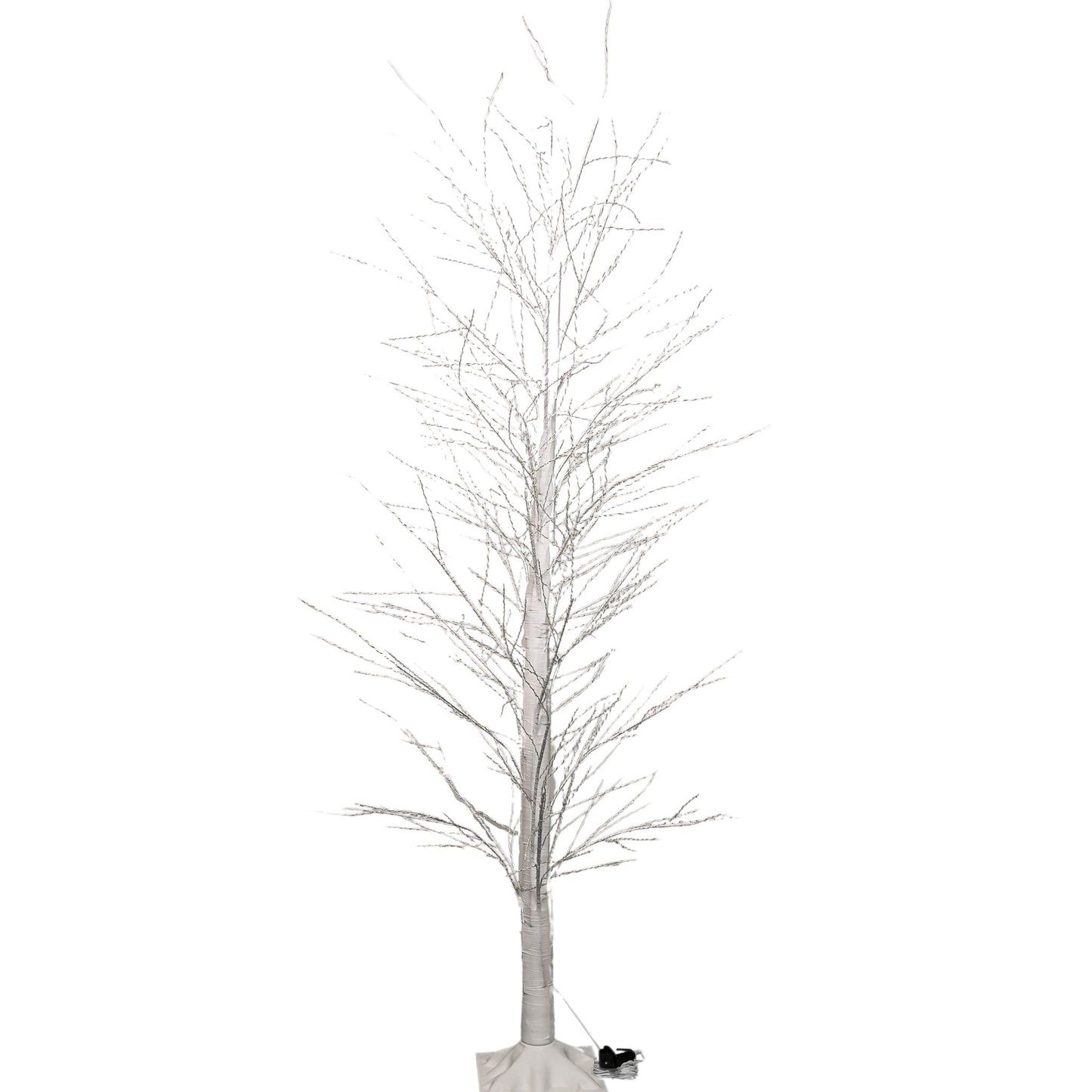 Factory Seconds: 7ft (2.1m) White Modelling Micro Dot Tree with 1,700 Twinkling LEDs in Warm white