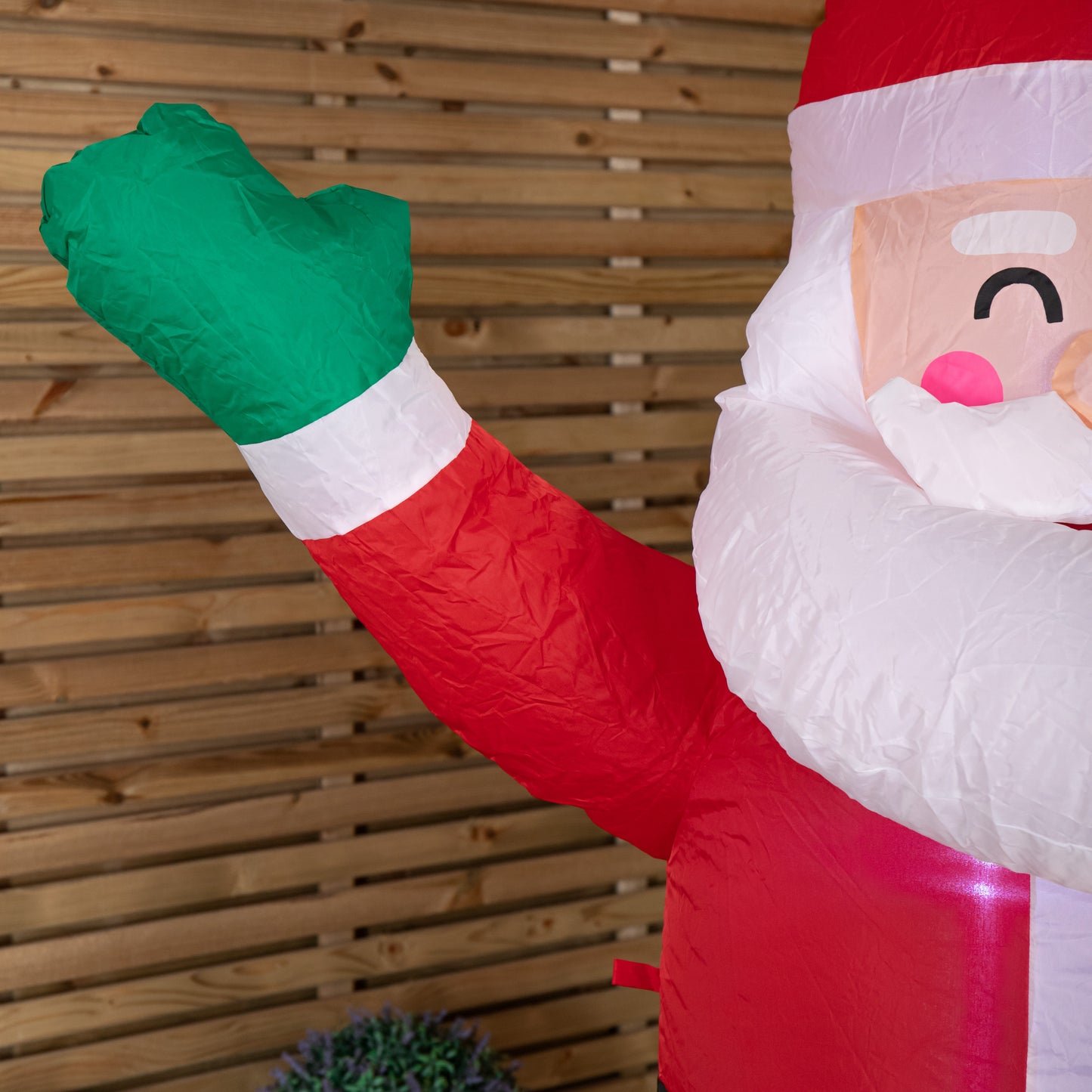 6ft (190cm) LED Christmas Inflatables Outdoor Santa Claus With Gifts Decorations