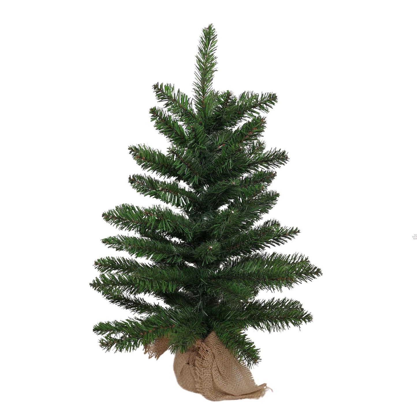 60cm Mini Richmond Christmas Tree in a Burlap Base with 72 Tips