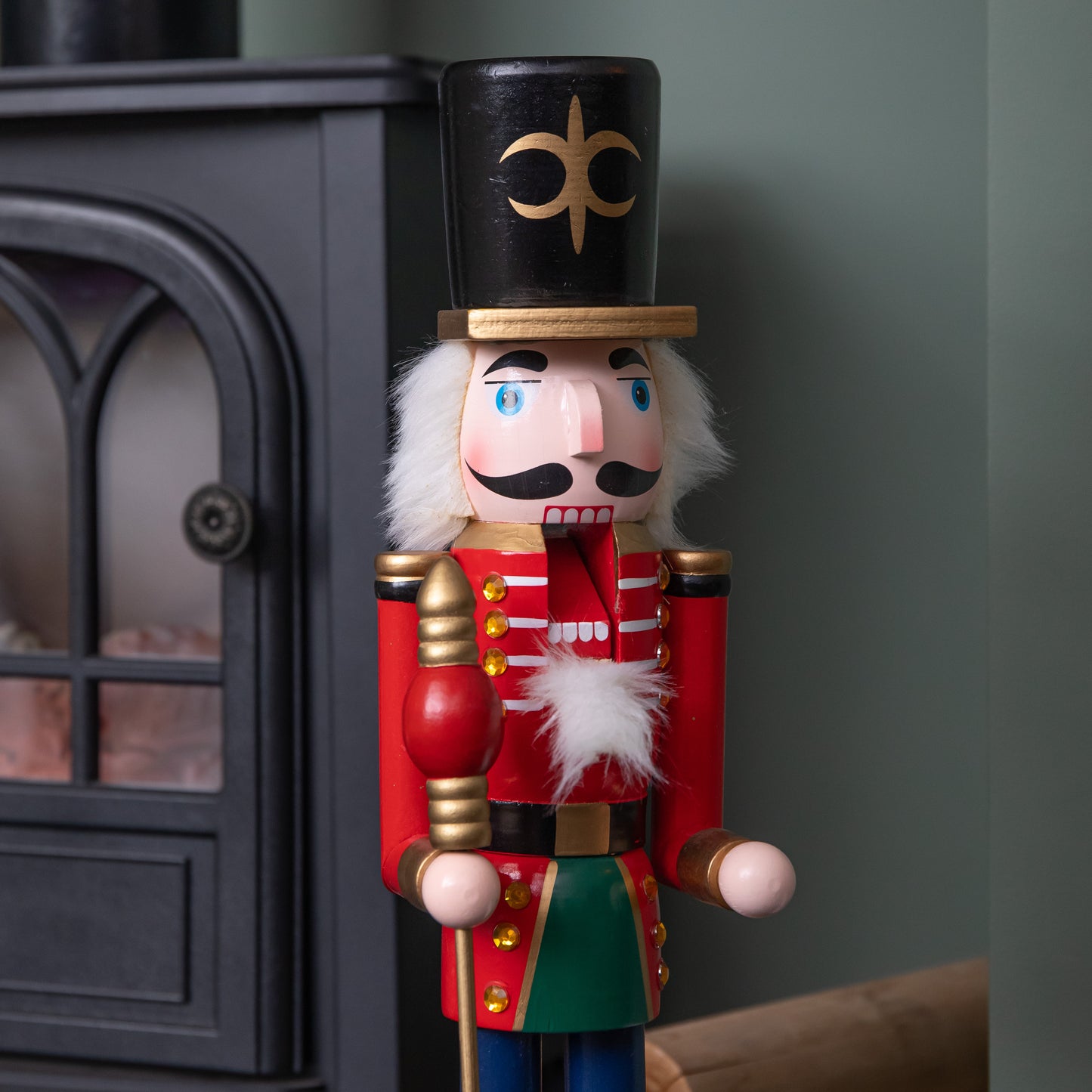 50cm Wooden Nutcracker Soldier Christmas Countdown Decoration