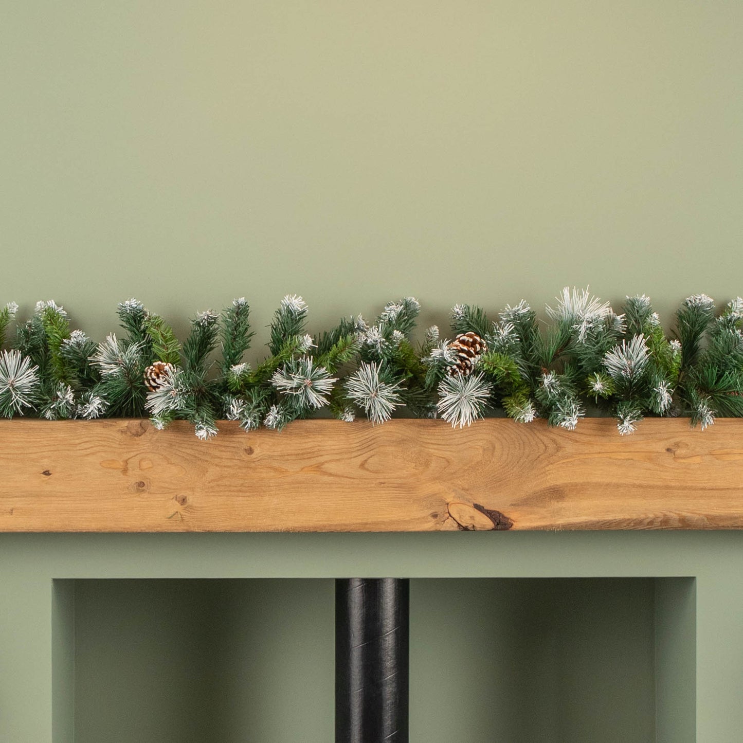 270cm x 25cm Frosted Glacier Christmas Garland with Pine Cones