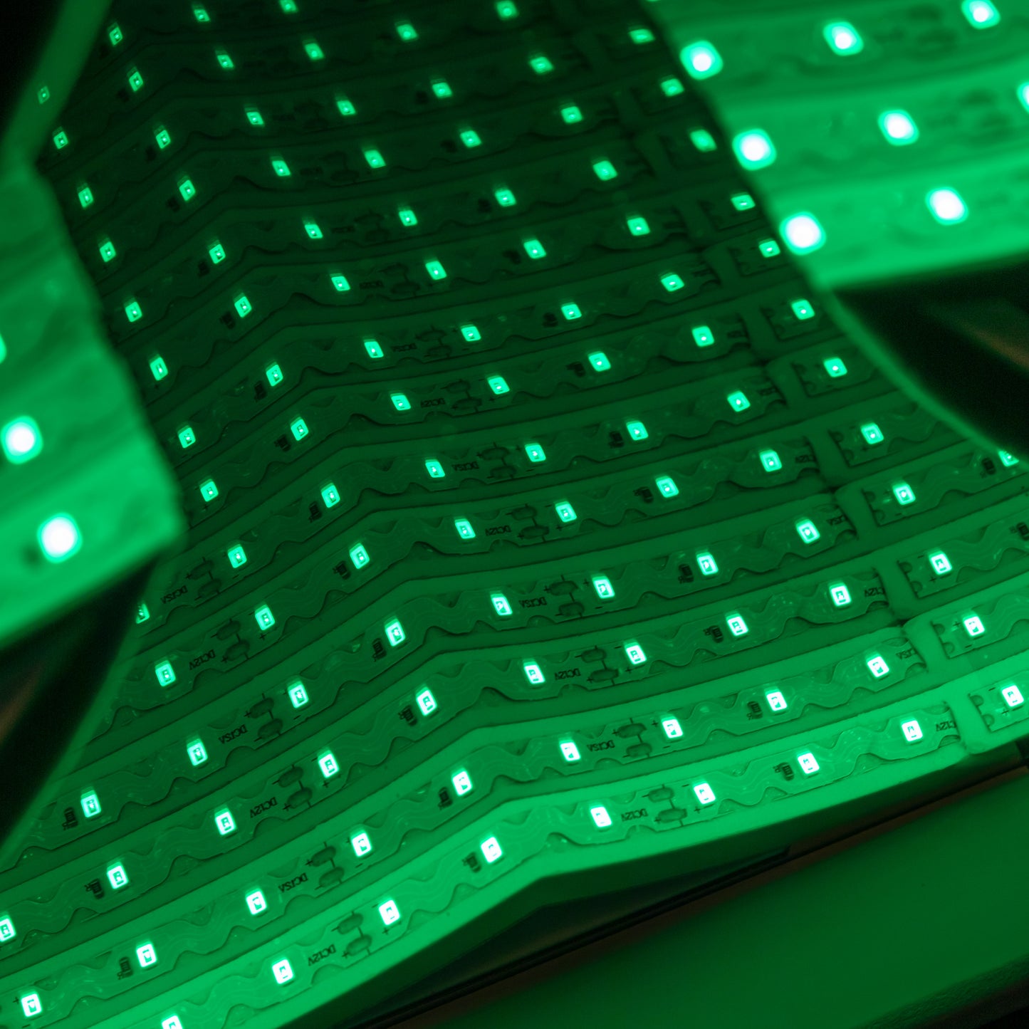 40cm Infinity Light up Christmas Tree Decoration with Green LEDs on Wooden Base