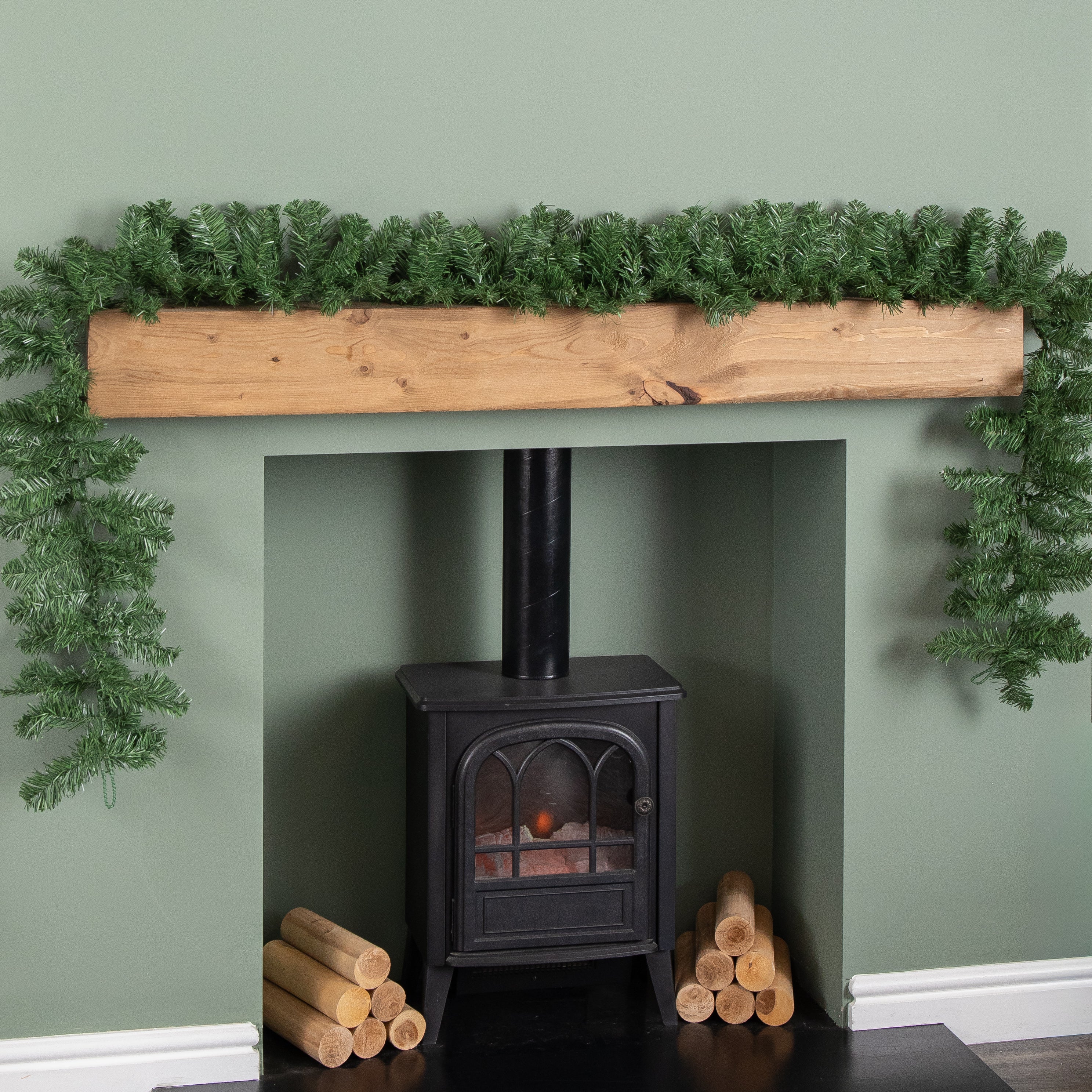 2.7m Plain Imperial Pine Christmas Garland