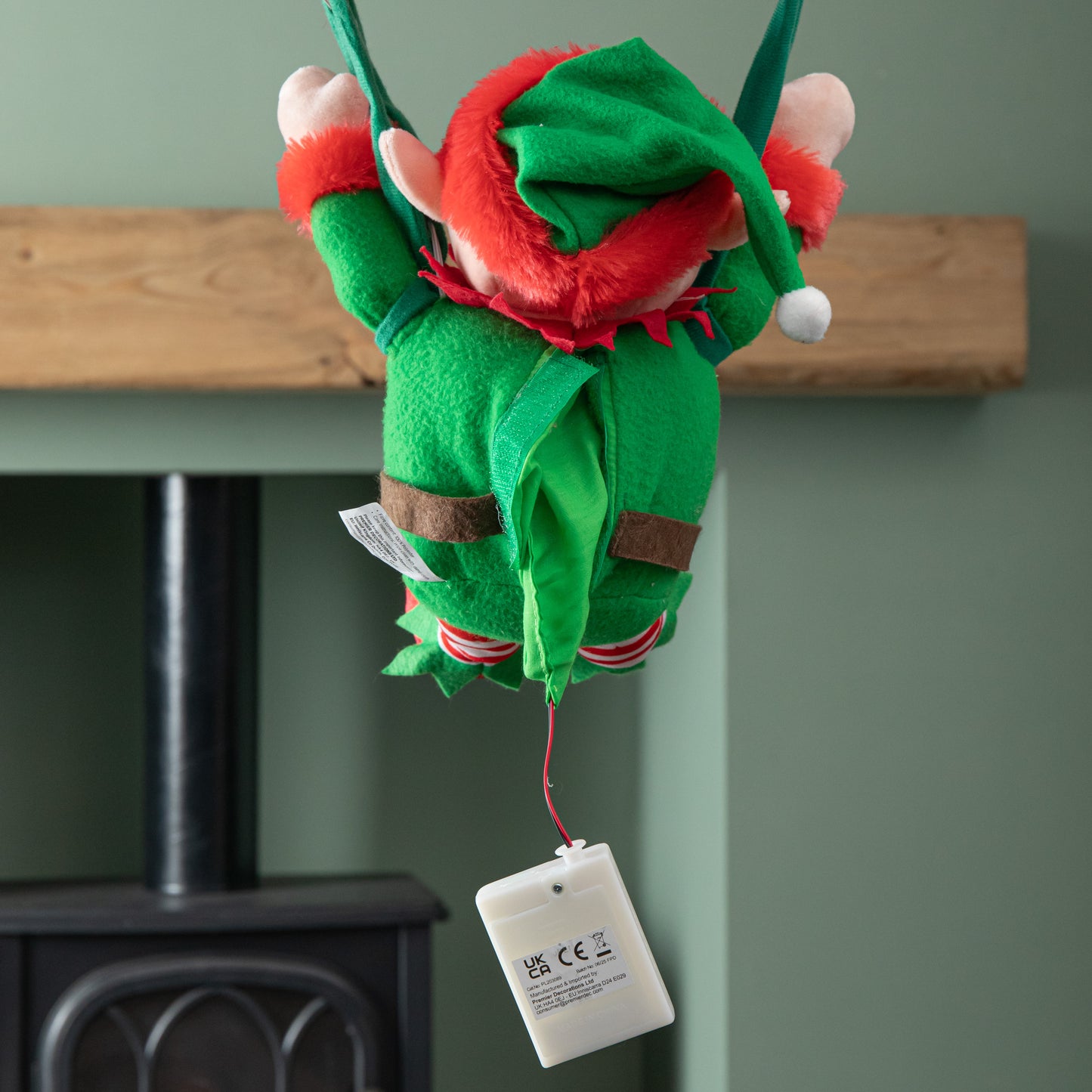 45cm Animated and Musical Kicking Christmas Elf Decoration