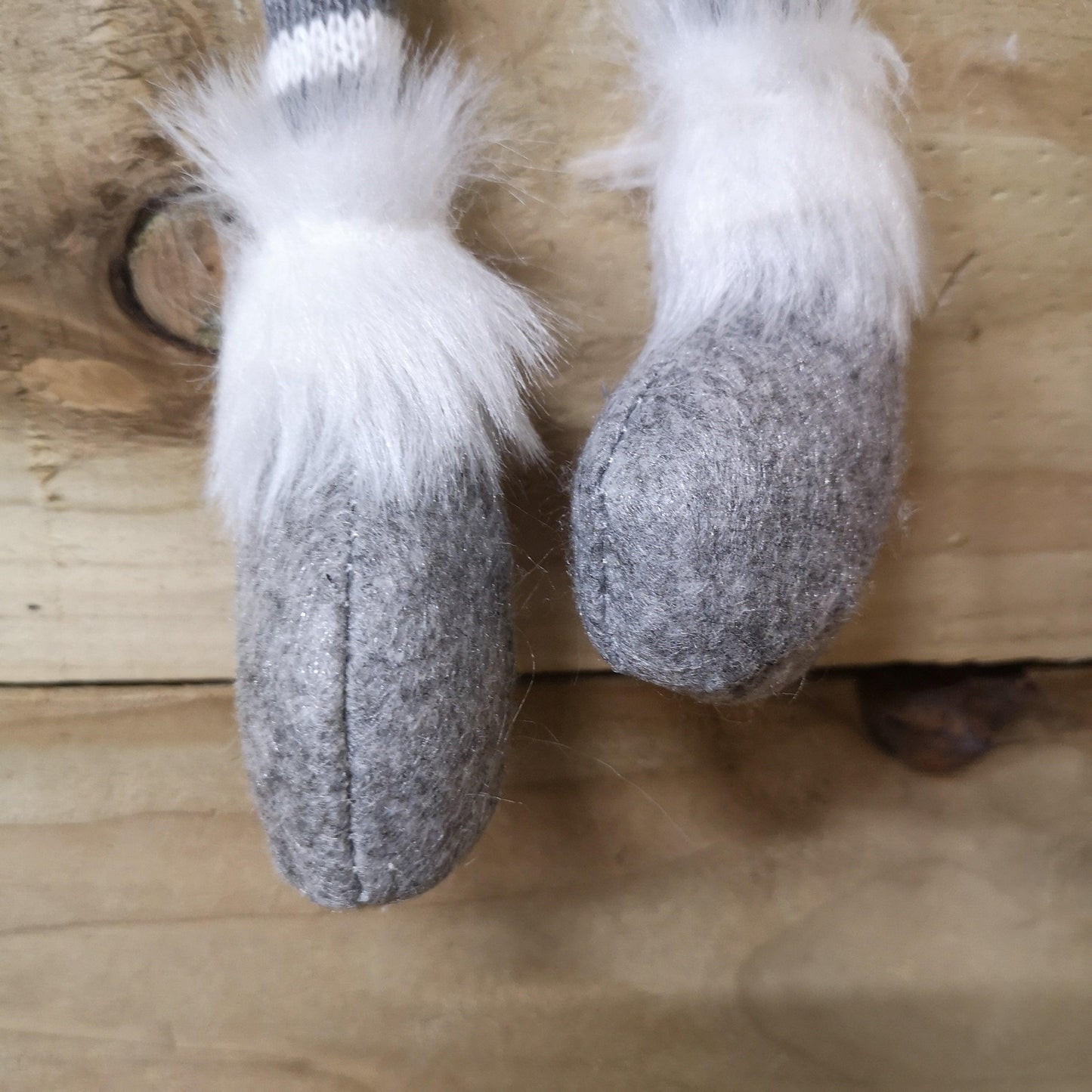 Festive Christmas Sitting Gonk with Dangly Legs & LED Light 48cm GREY