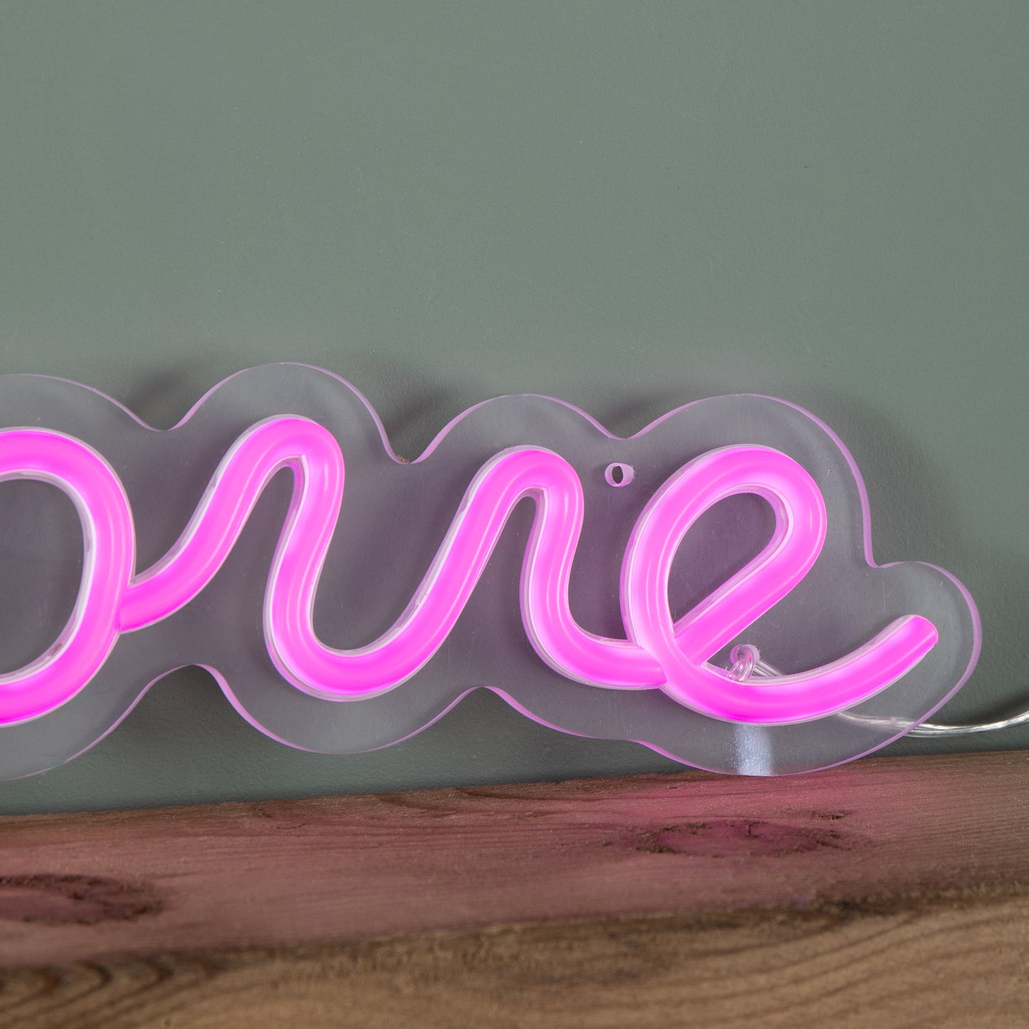 30cm Light up Neon Effect Love Sign in Pink with 111 LEDs