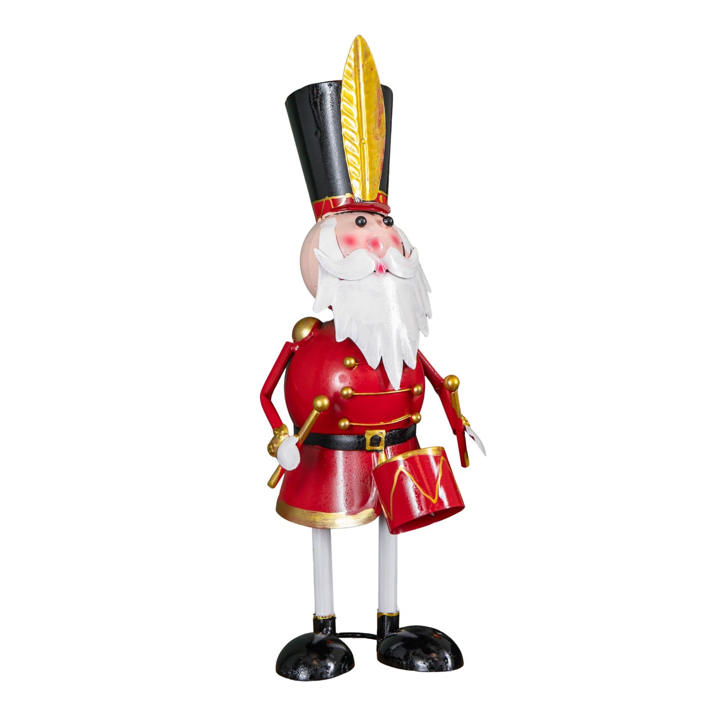 44cm Hand Painted Metal Christmas Captain Santa Decoration