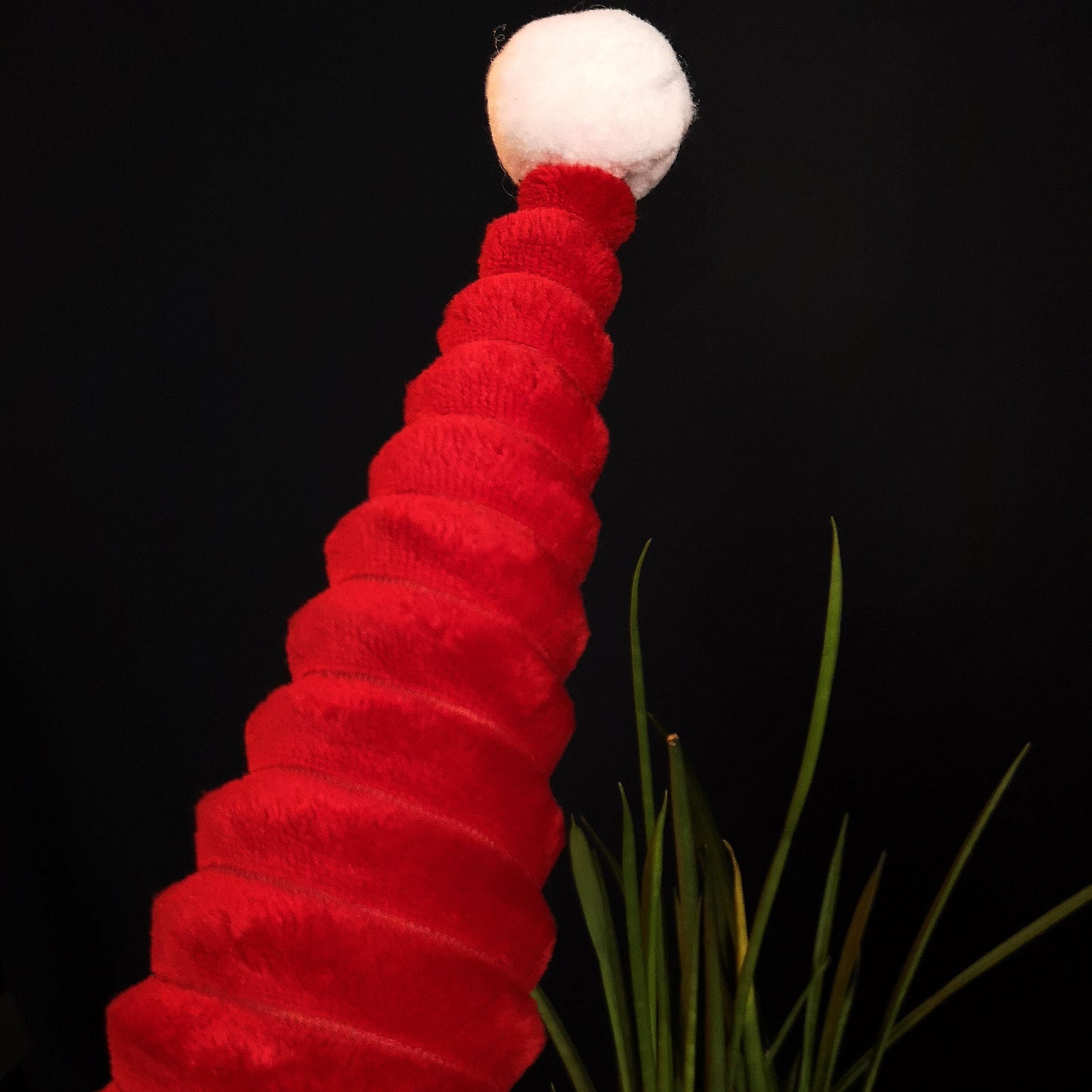 51cm Large Sitting Plush Christmas Gonk with Grooved Hat in Red