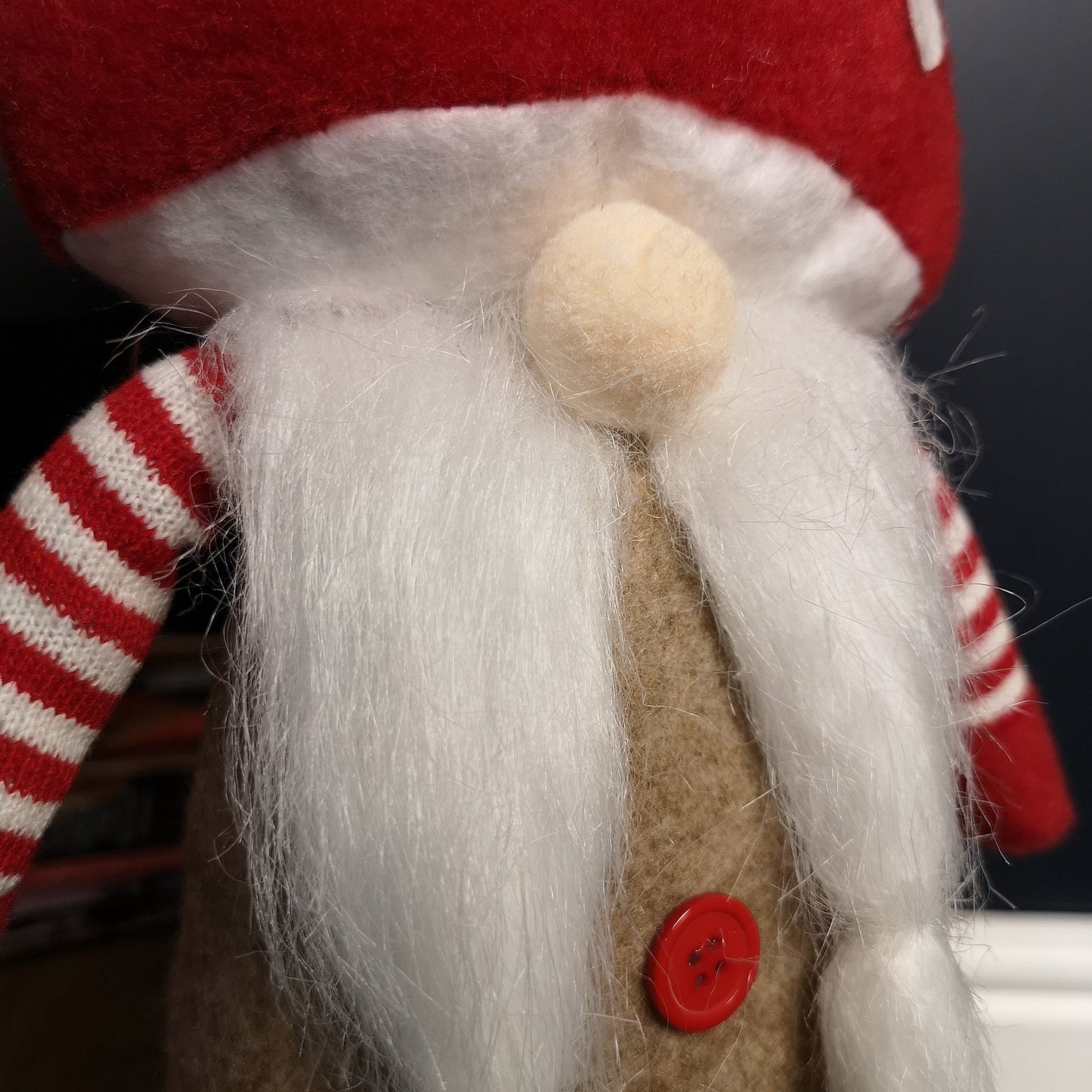 51cm Female Christmas Standing Gonk Decoration with Mushroom Hat