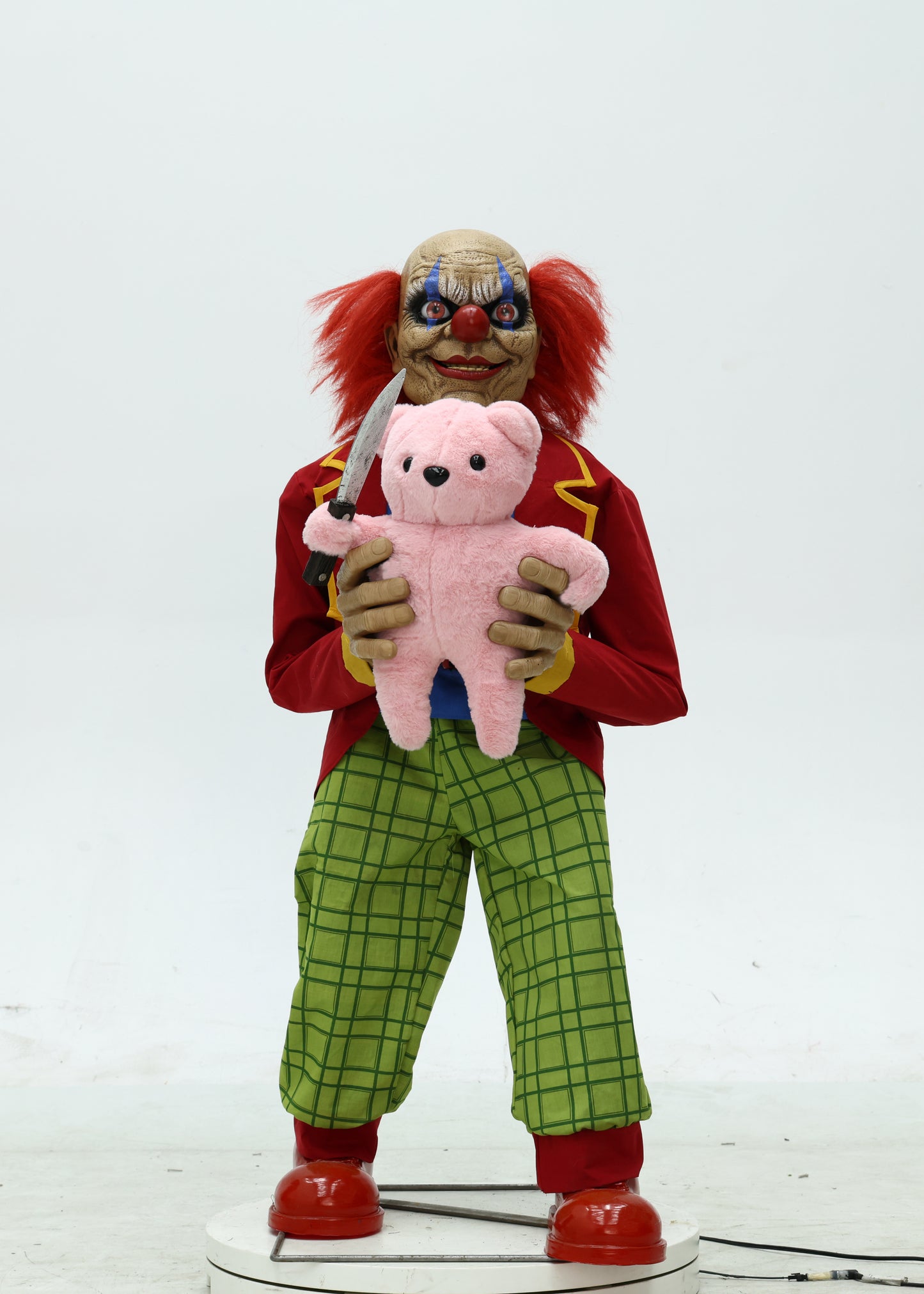 4ft Tall Lunging Animated Clown Halloween Animatronic Decoration