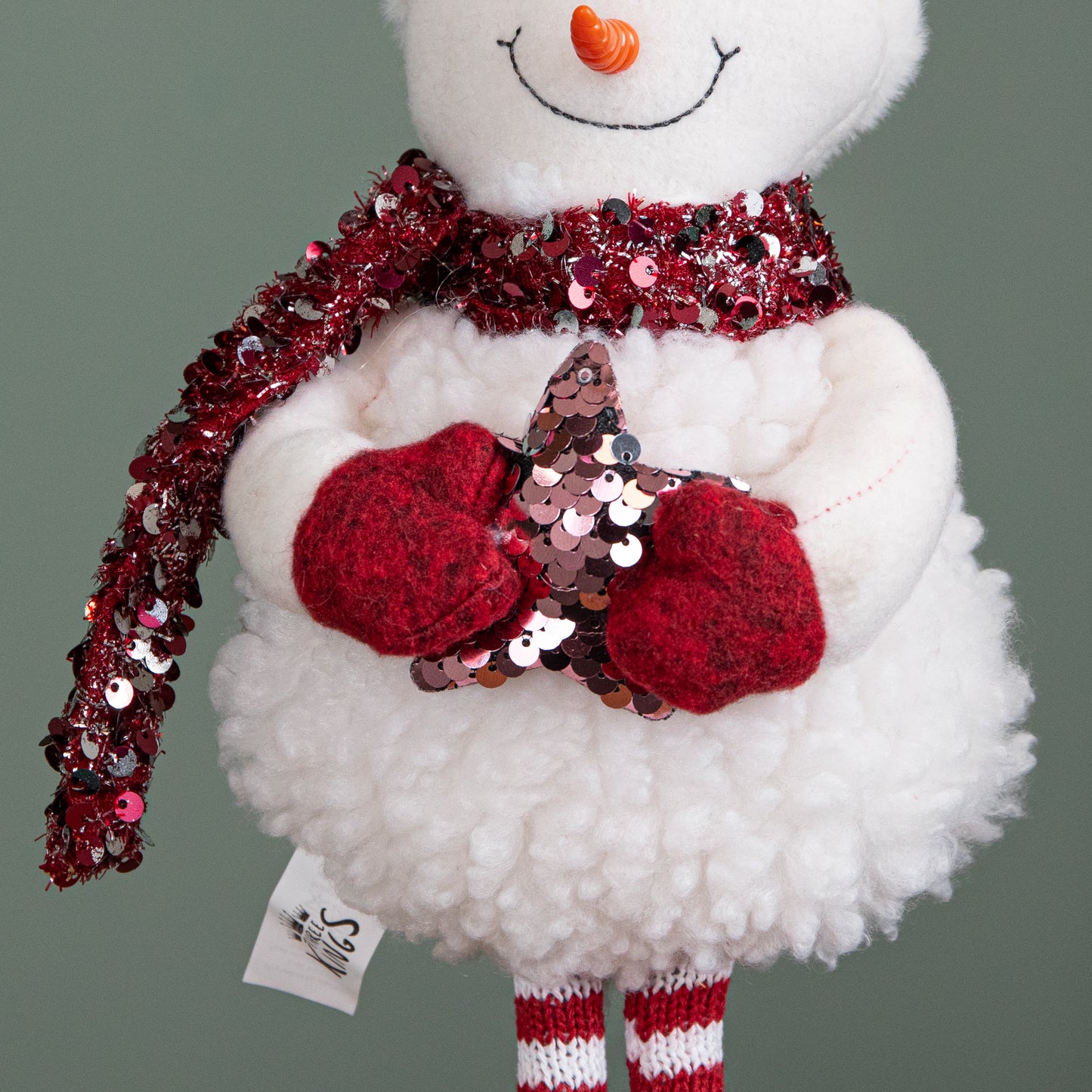50cm Large Soft Fabric Standing Snow Girl Christmas Decoration