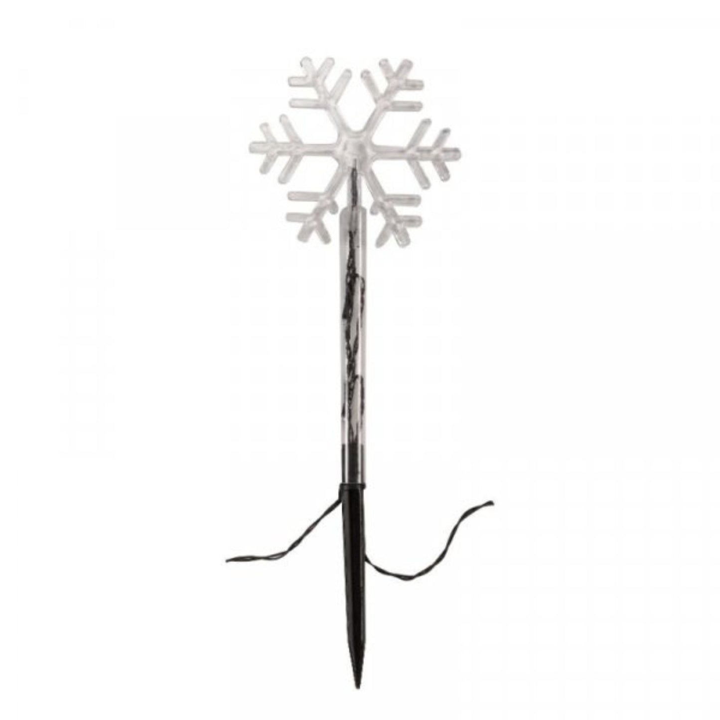 Battery Operated Set of 8 Light up Christmas Snowflake Garden Stakes with LEDs