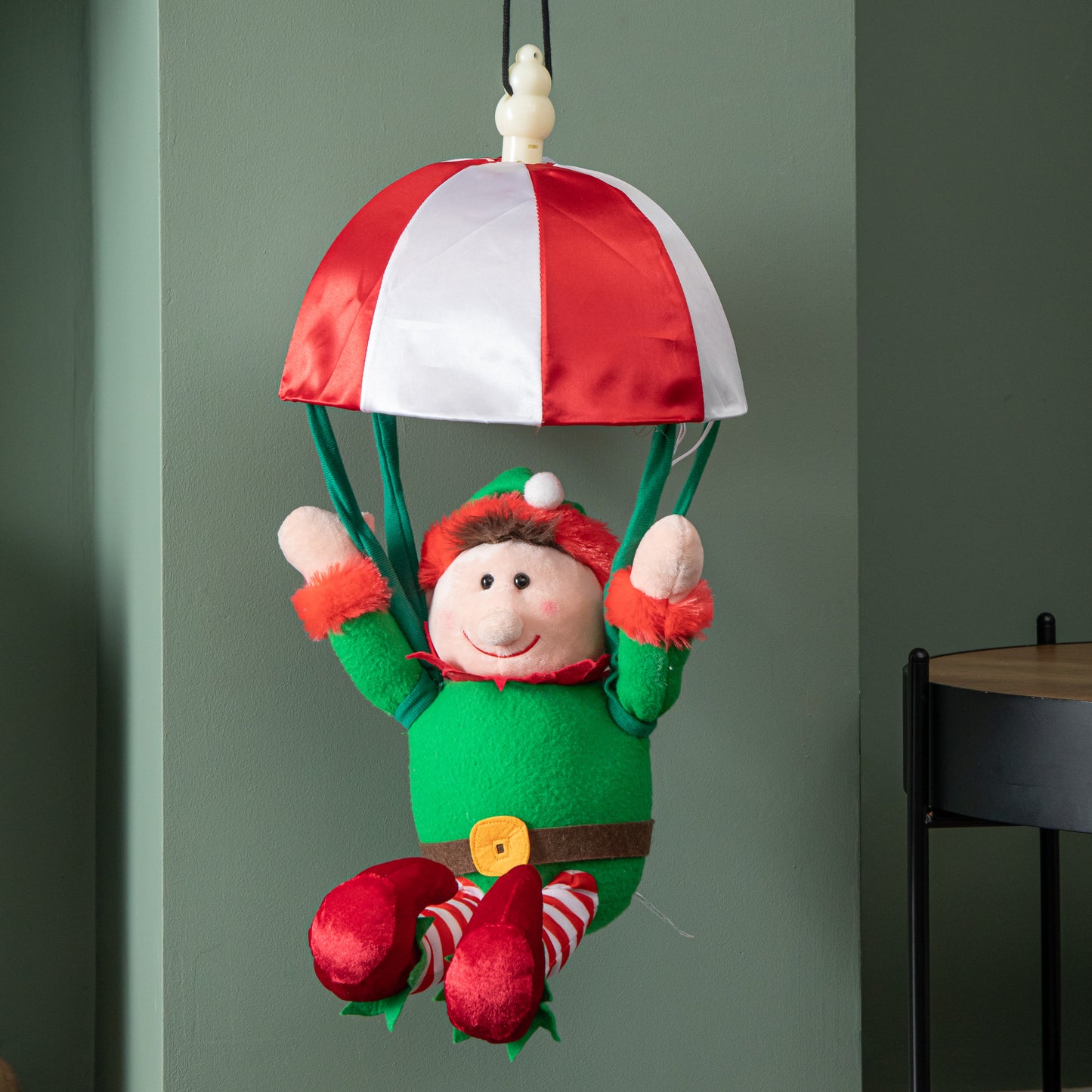 45cm Animated and Musical Kicking Christmas Elf Decoration