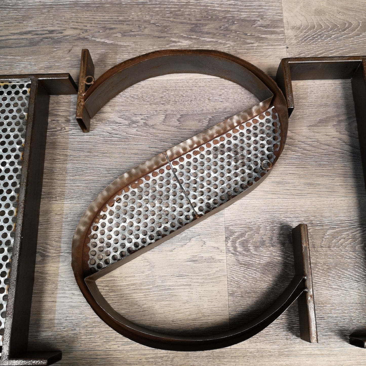 40cm Industrial Metal Set of 14 Merry Christmas Letters Decoration