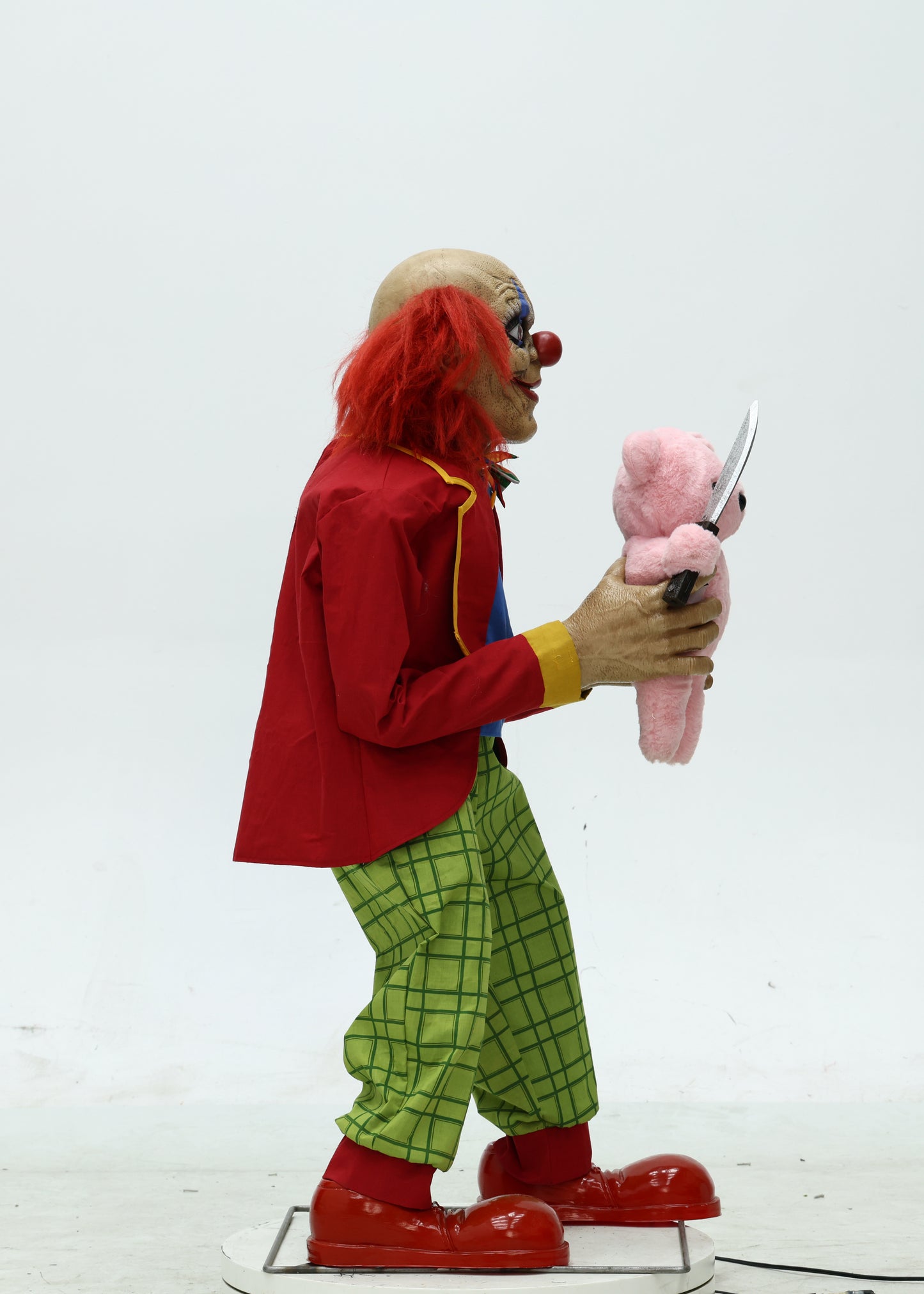 4ft Tall Lunging Animated Clown Halloween Animatronic Decoration