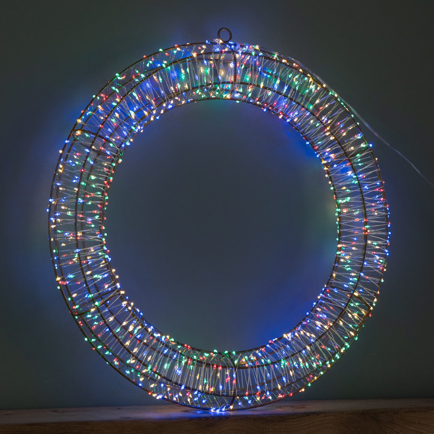 45cm Light up Christmas Wreath with 960 Multi-Coloured LEDs