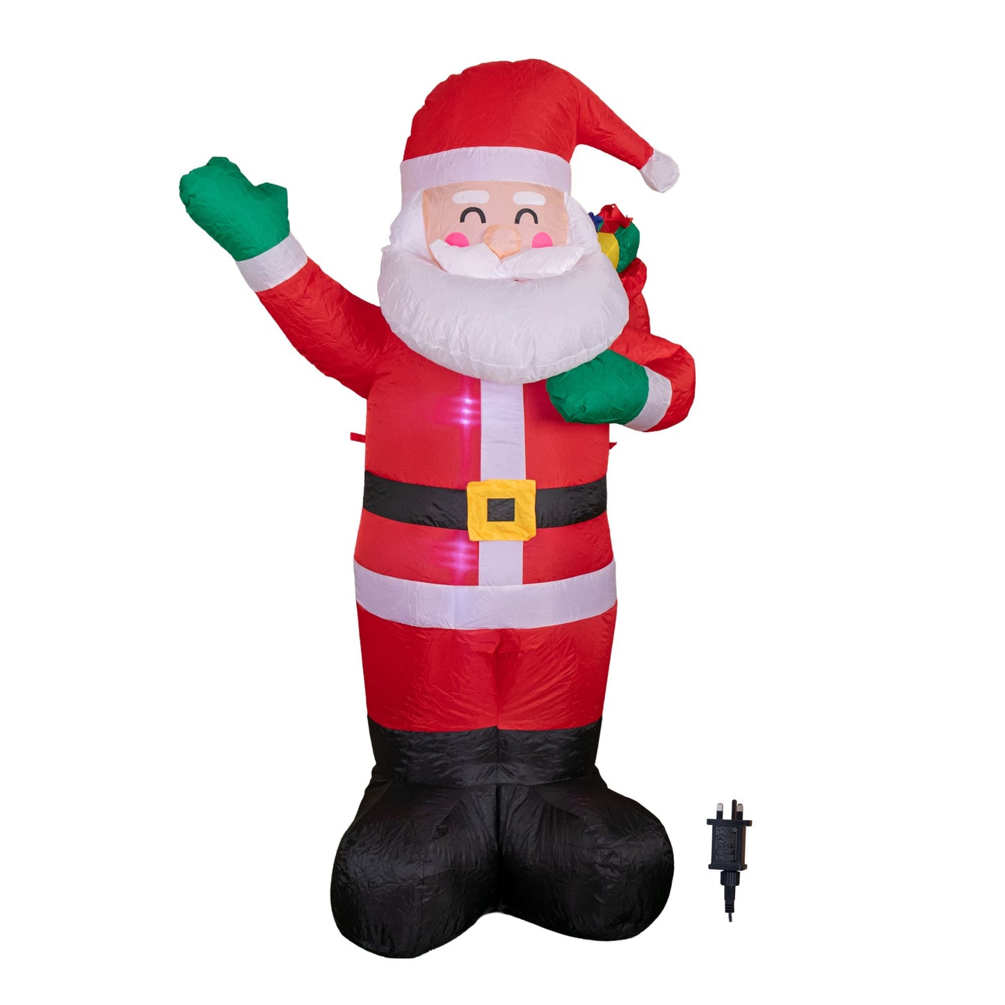 6ft (190cm) LED Christmas Inflatables Outdoor Santa Claus With Gifts Decorations