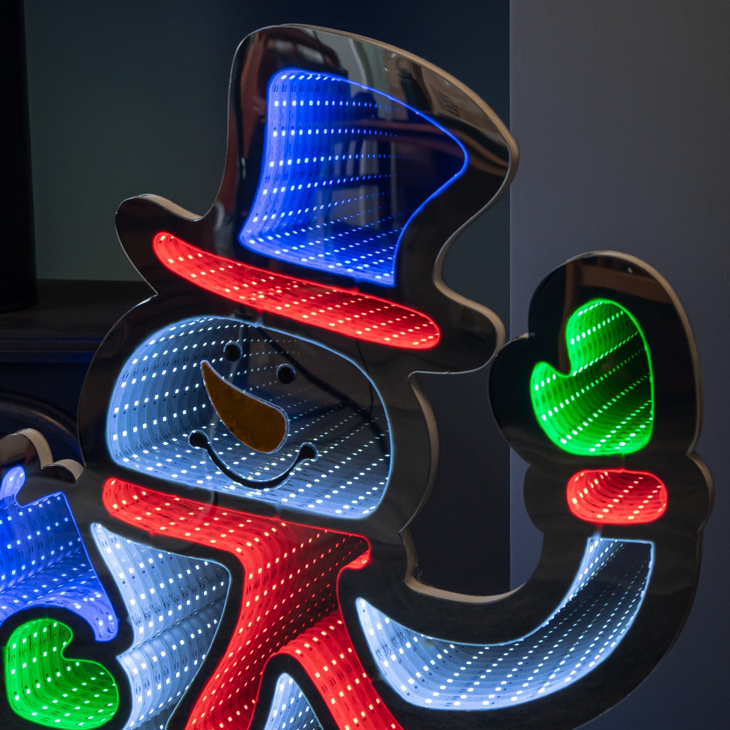 76cm LED Infinity Light Waving Snowman