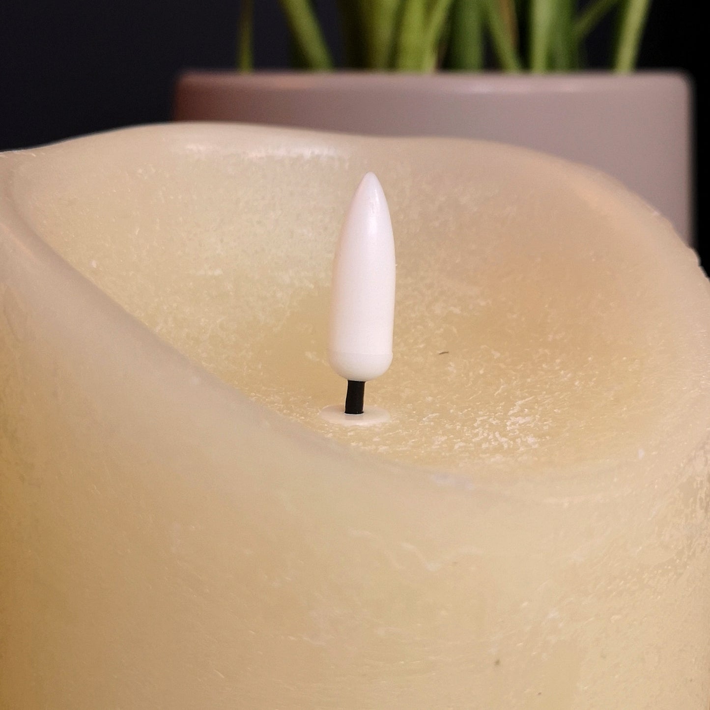 125mm Premier Christmas Cream Flickerbright Candle with Timer