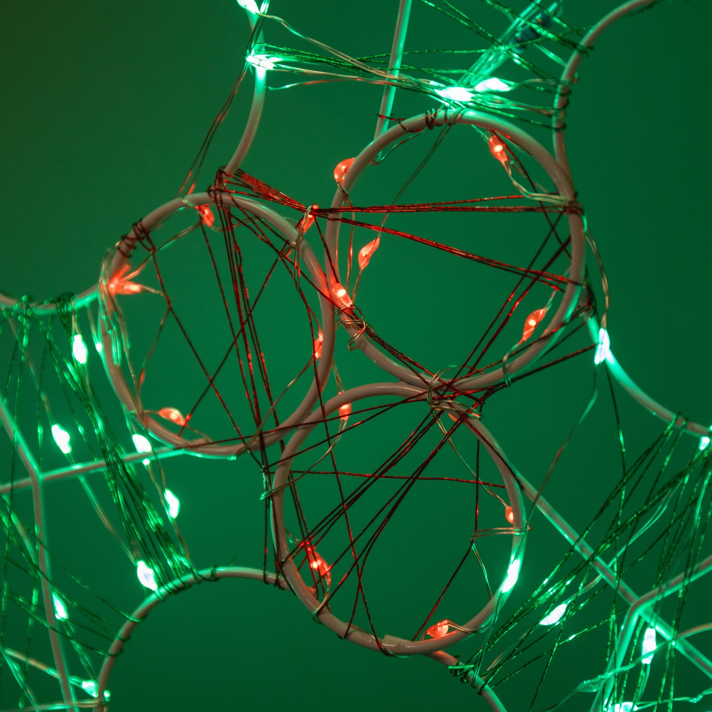 42cm x 44cm Light up Christmas Holly and Berries Dewdrop Silhouette with Twinkling LEDs