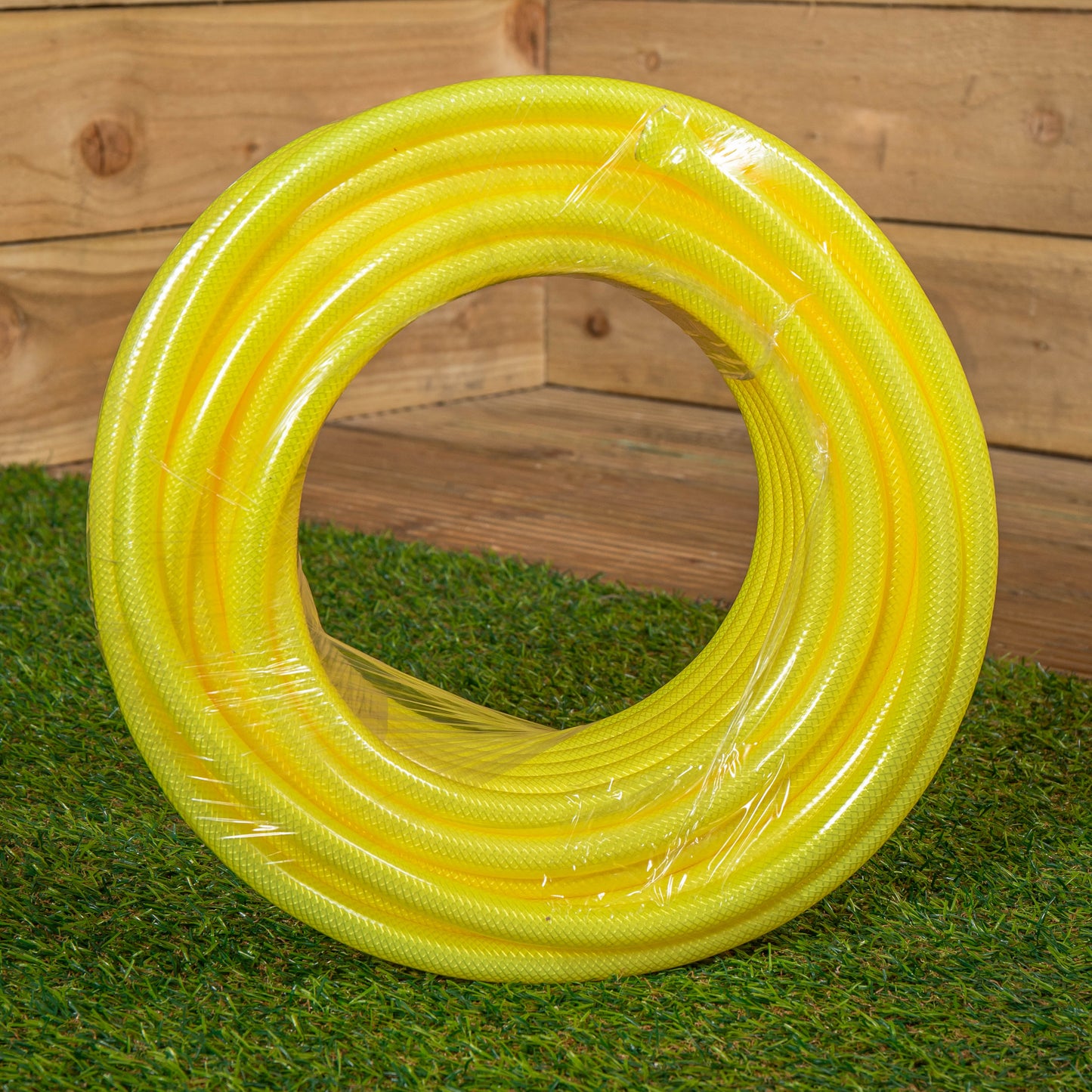 25m Yellow Reinforced Kink Resistant Garden Hose Pipe with Connectors