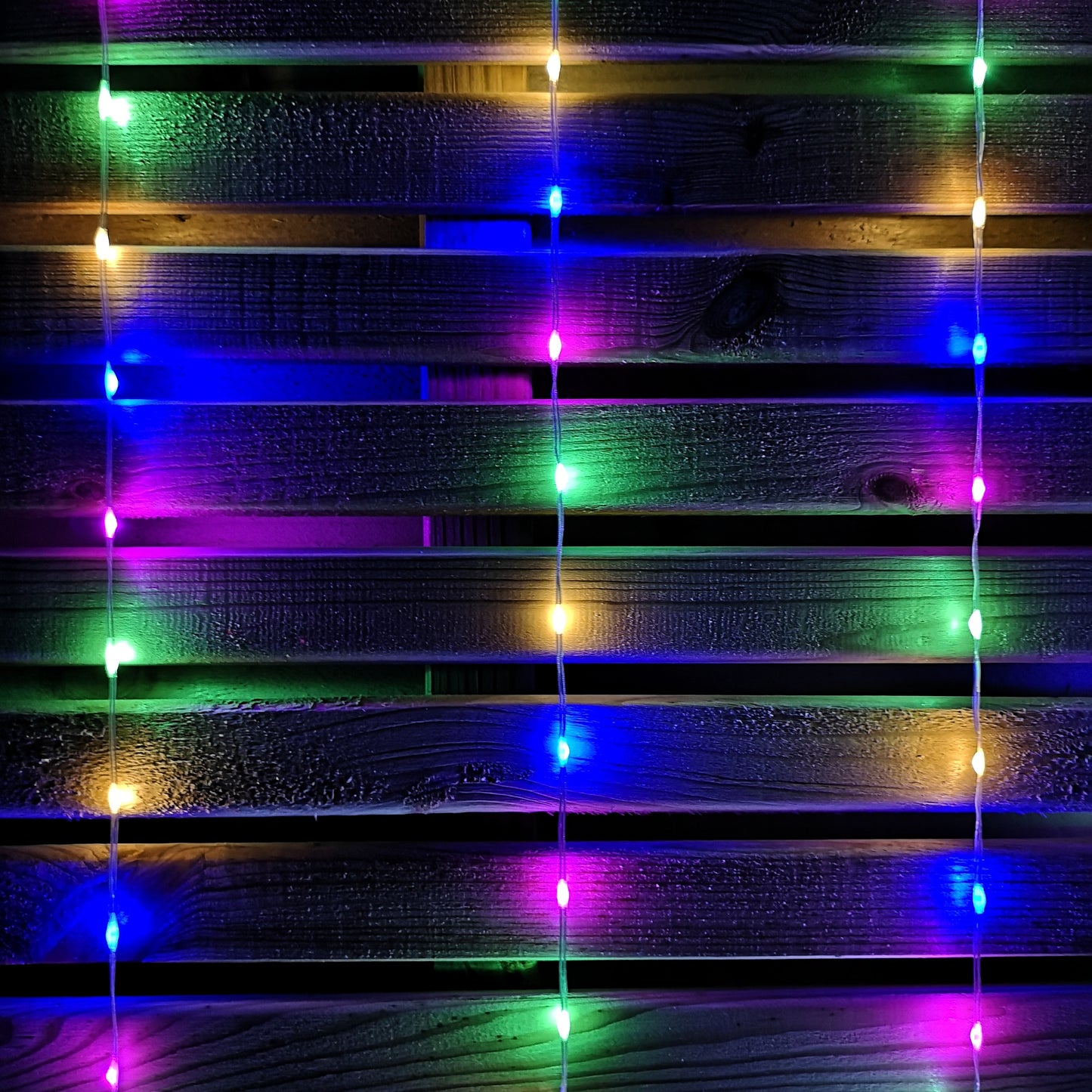 1.2m Multi Colour LED Snowflake Curtain Lights Christmas Decorations