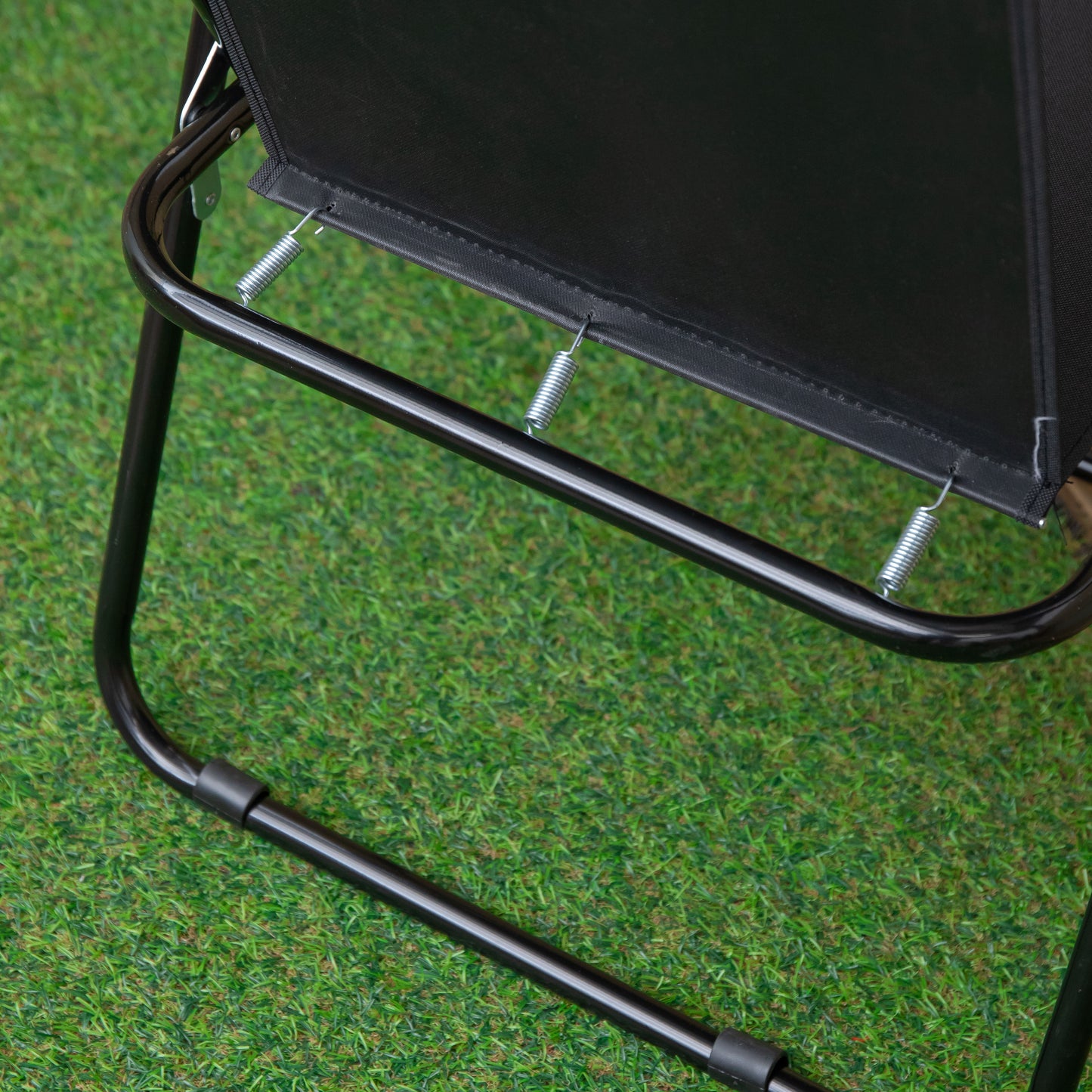 6 Pack Black Lightweight Foldable Canvas Chair with Plastic Armrests
