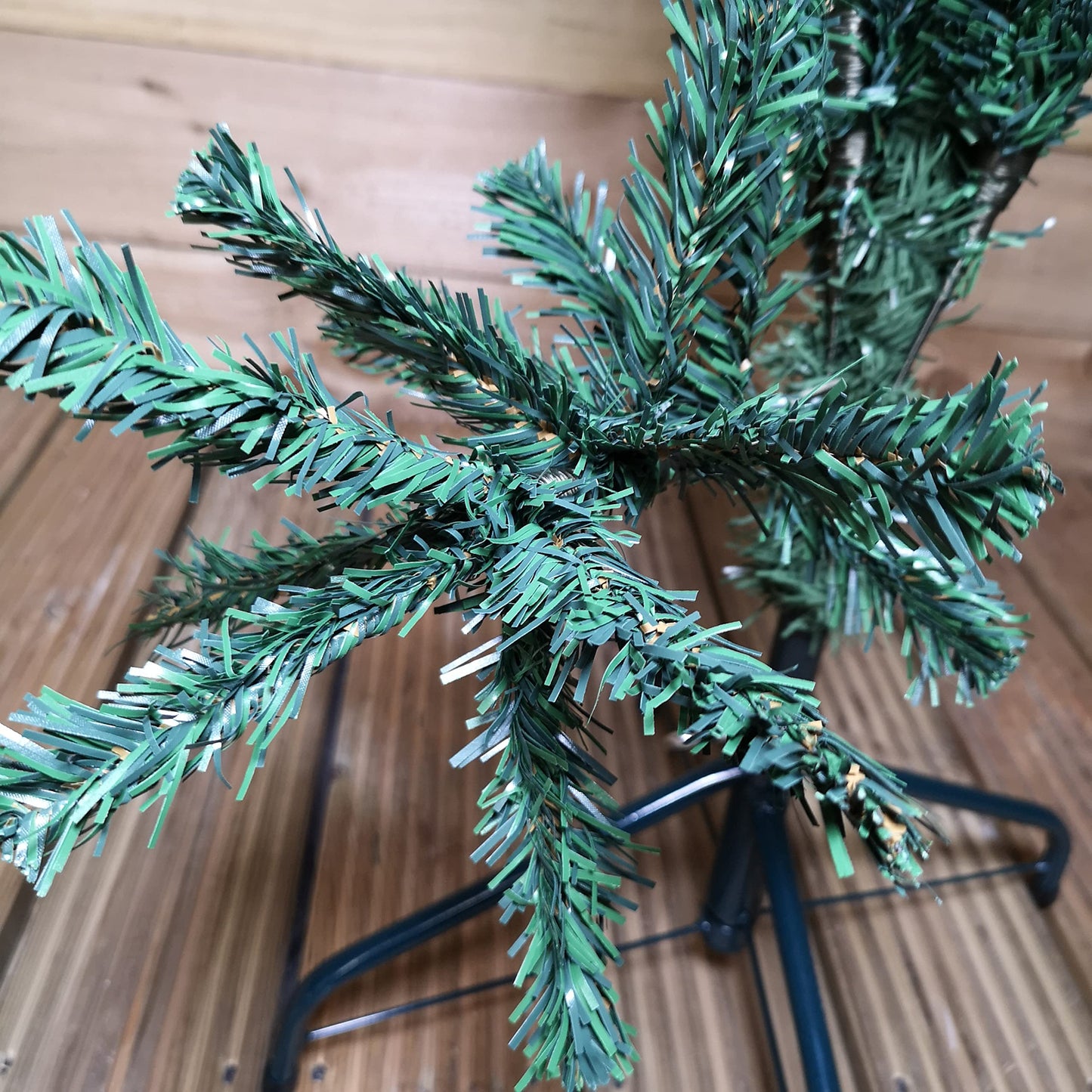 Factory Seconds: 6.5ft (2m) Plain Green Pencil Style PVC Spruce Pine Slim Christmas Tree with Stand