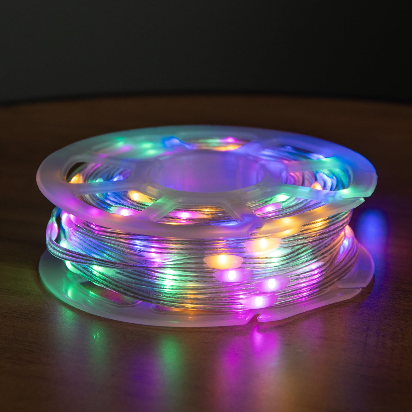 15m Light up Christmas Two Tone String Lights with 200 Warm White & Multi-Coloured LEDs