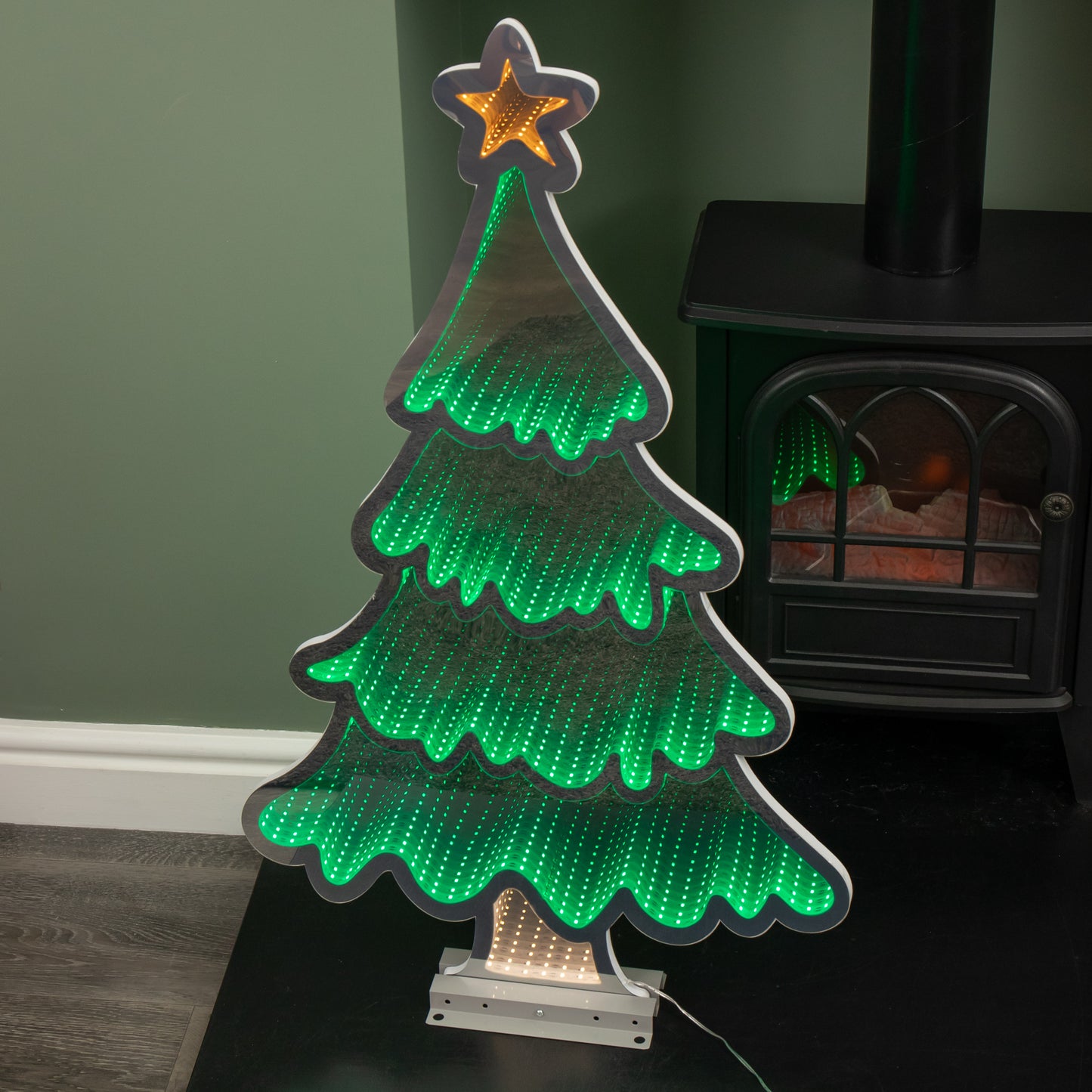 90cm Light up Standing Christmas Tree with Star Infinity Decoration with LEDs