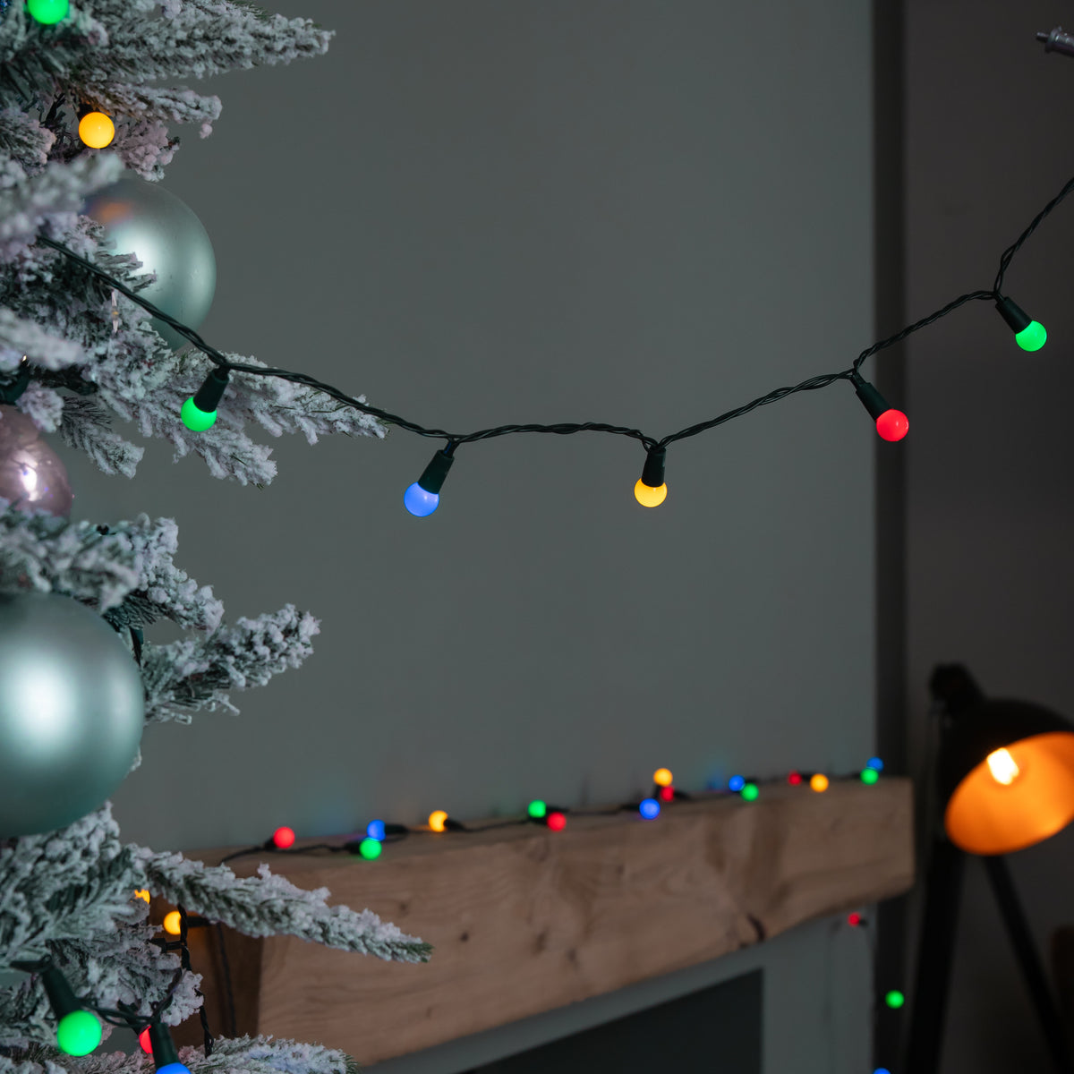 50 LED Pearl Berry Multi-Action Christmas String Lights in Multi-Coloured