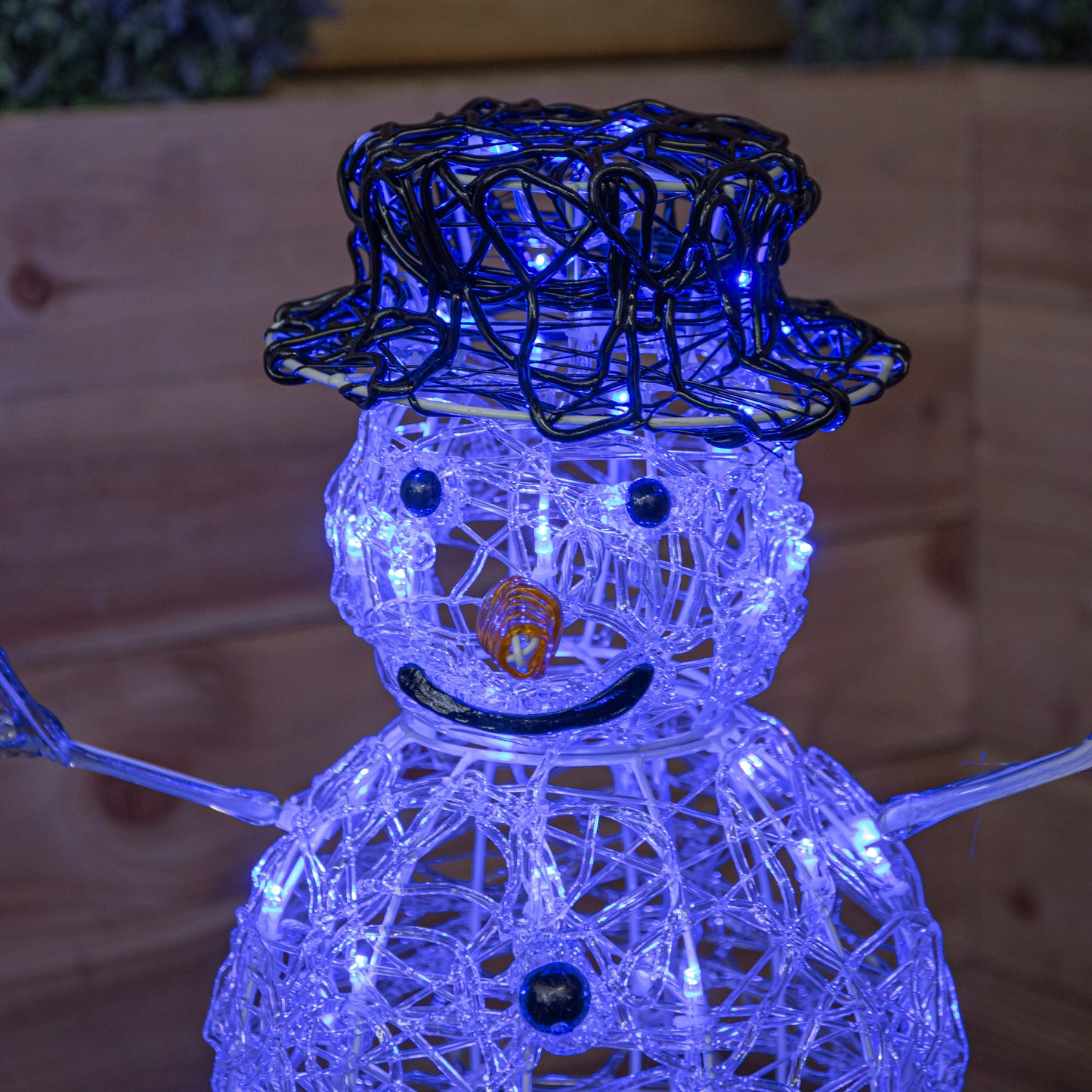 60cm Light up Acrylic Christmas Snowman with 80 Colour Changing LEDs