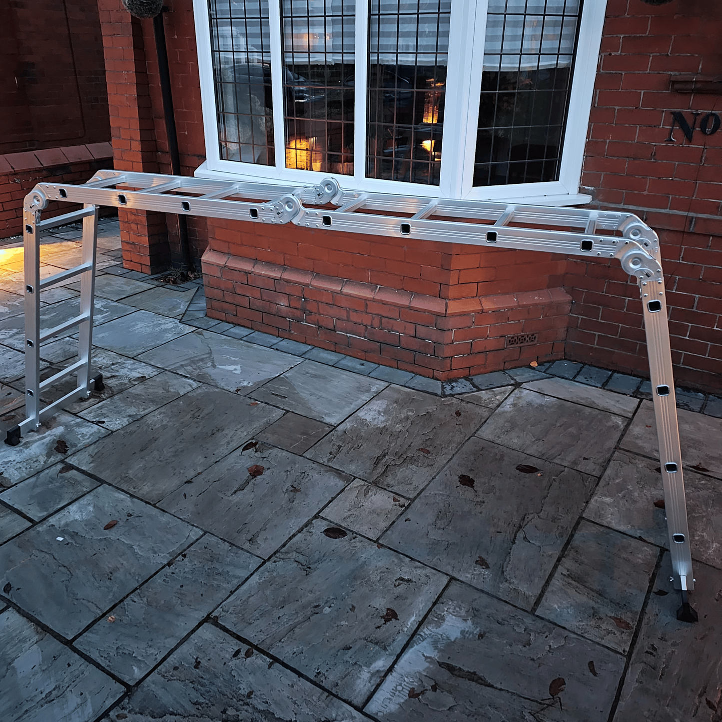 4.6m Large Lightweight Aluminium Folding Multi-position Work Platform Ladder