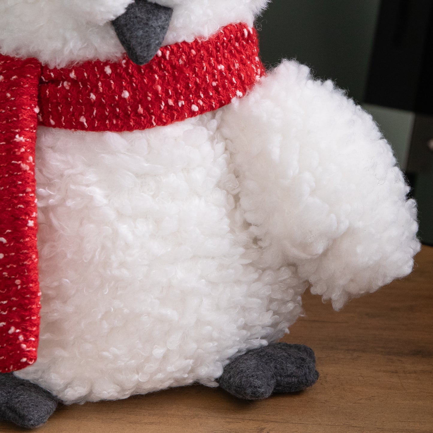 30cm Plush Christmas Goggle Owl Decoration with Santa Hat