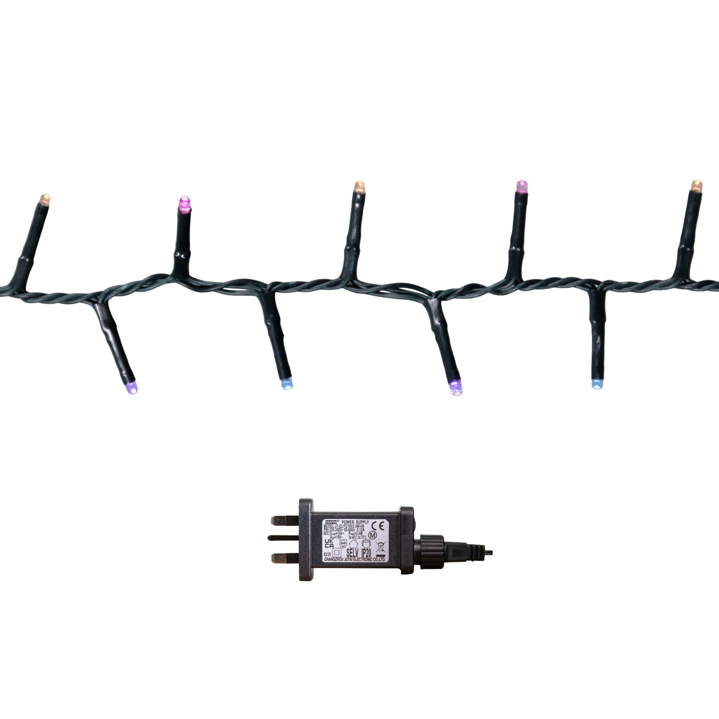 125m Treebrights Christmas Lights with 5000 LEDs in Rainbow with Timer