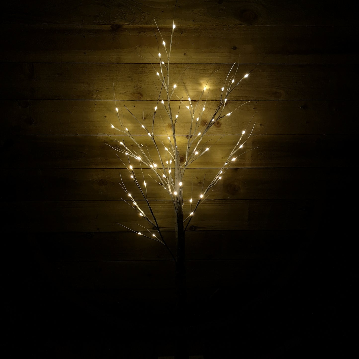 Factory Seconds: 1.5m (5ft) Indoor Outdoor Christmas Lit Birch Tree with 64 Warm White LEDs